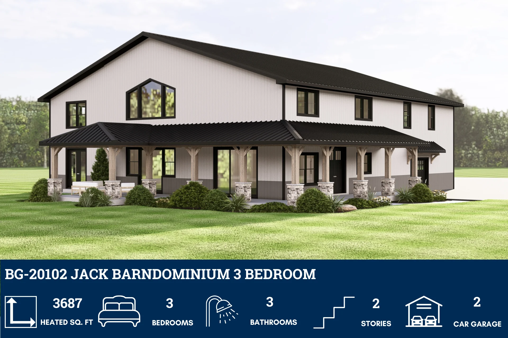 BG-20102 Jack Barndominium House Plan - Image 2