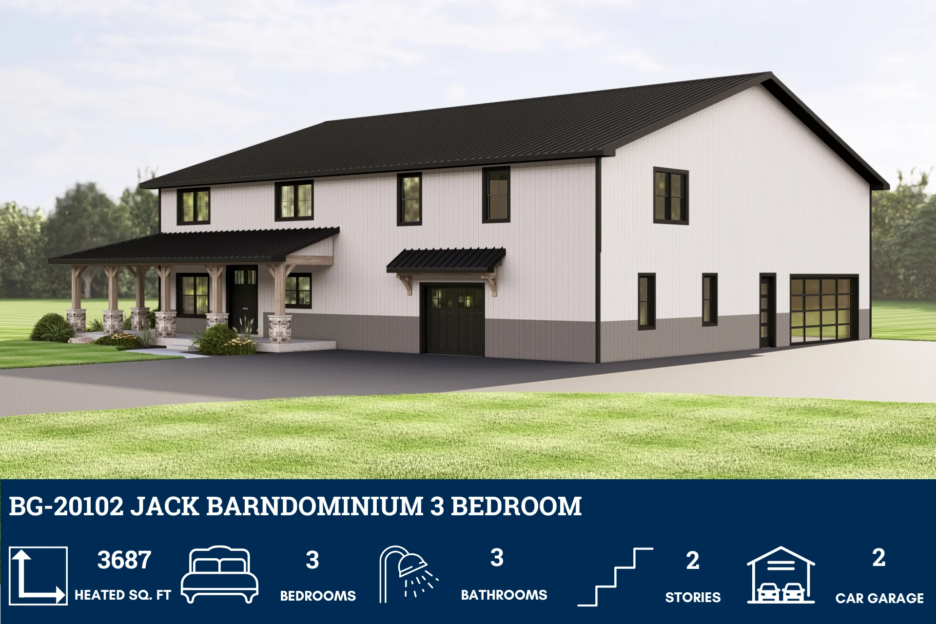 BG-20102 Jack Barndominium House Plan - Image 3