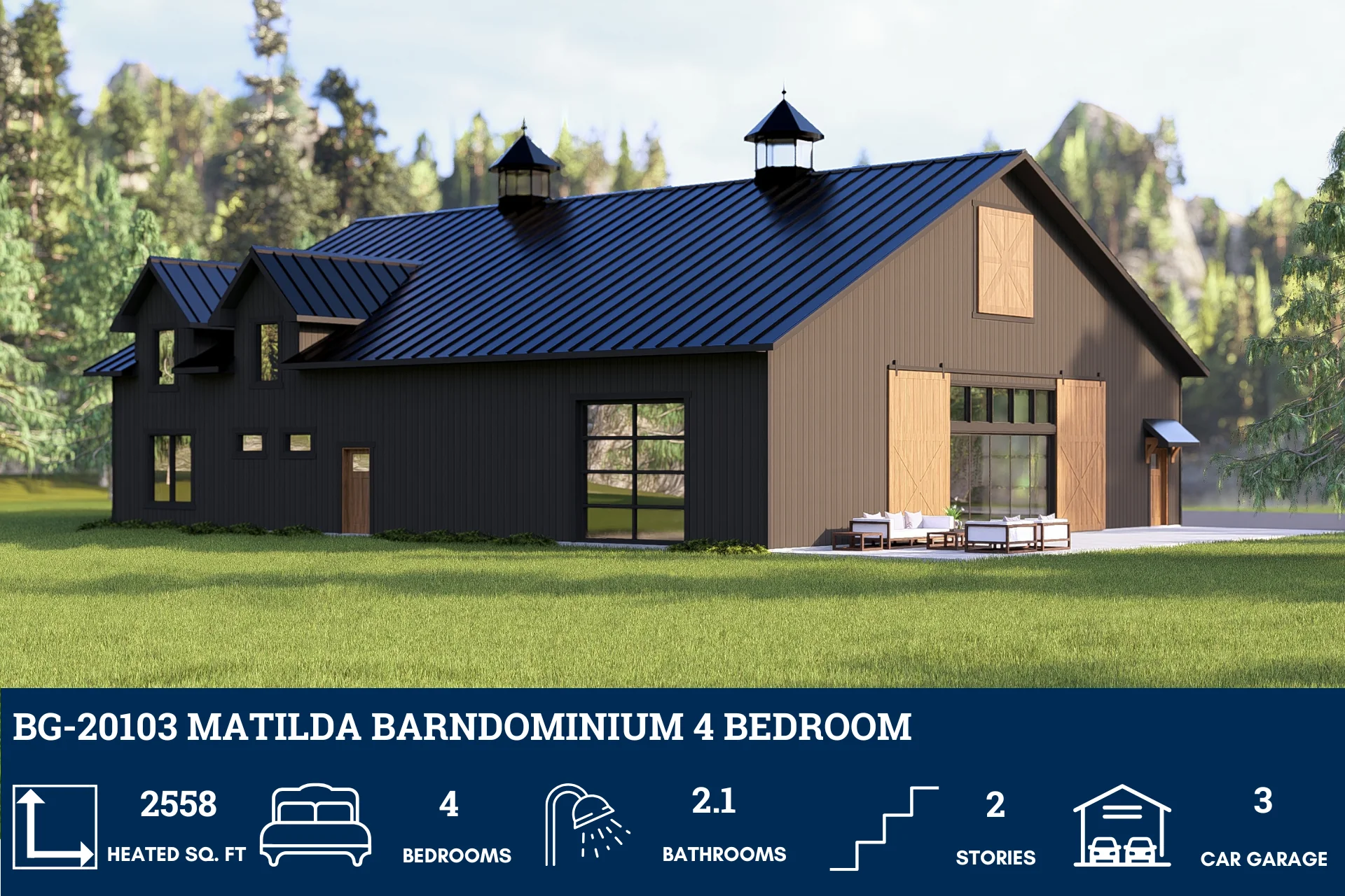 BG-20103 Matilda Barndominium House Plan - Image 3