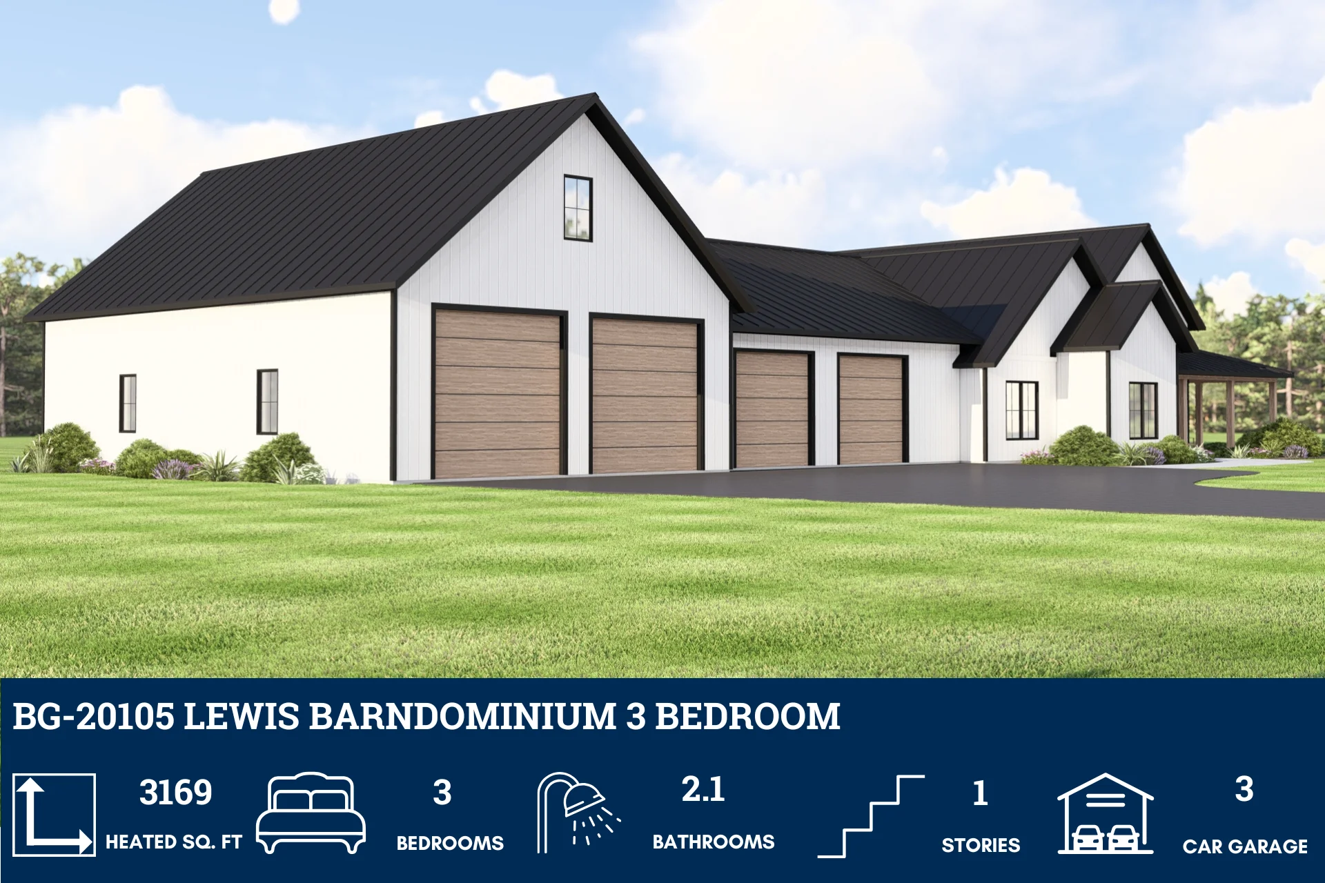 BG-20105 Lewis Barndominium House Plan - Image 2