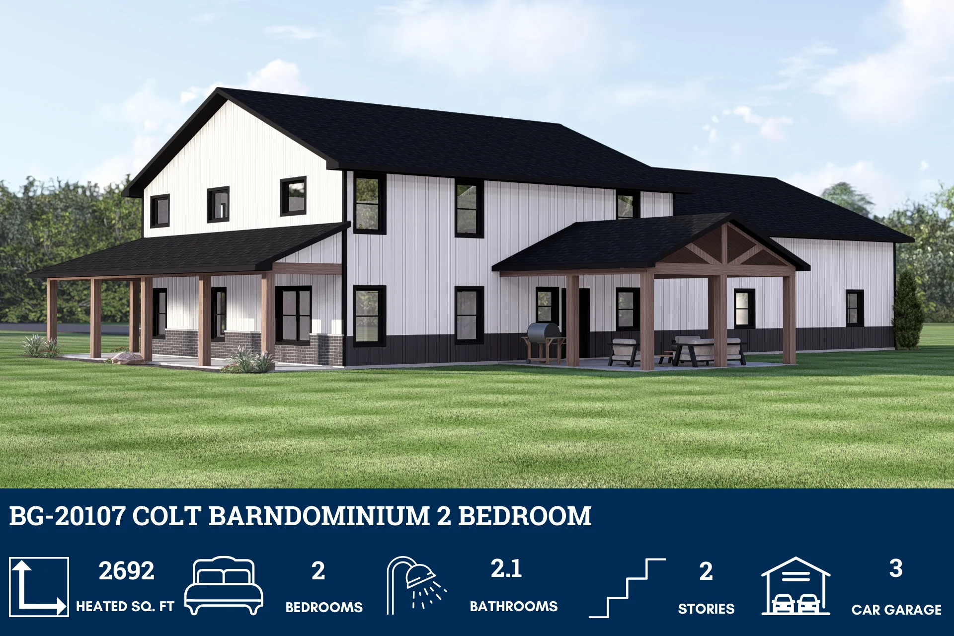 BG-20107 Colt Barndominium House Plan - Image 4