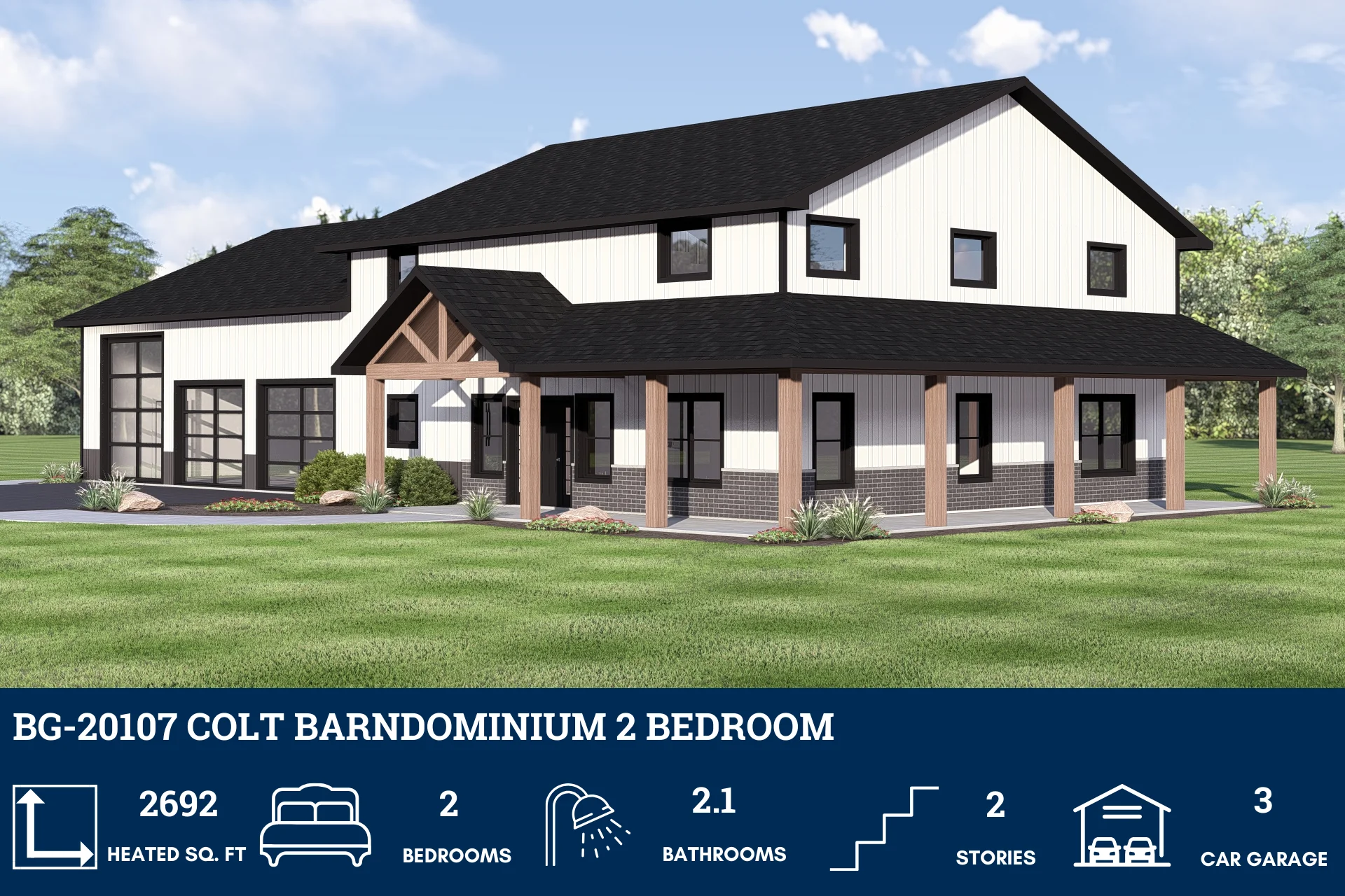 BG-20107 Colt Barndominium House Plan - Image 5