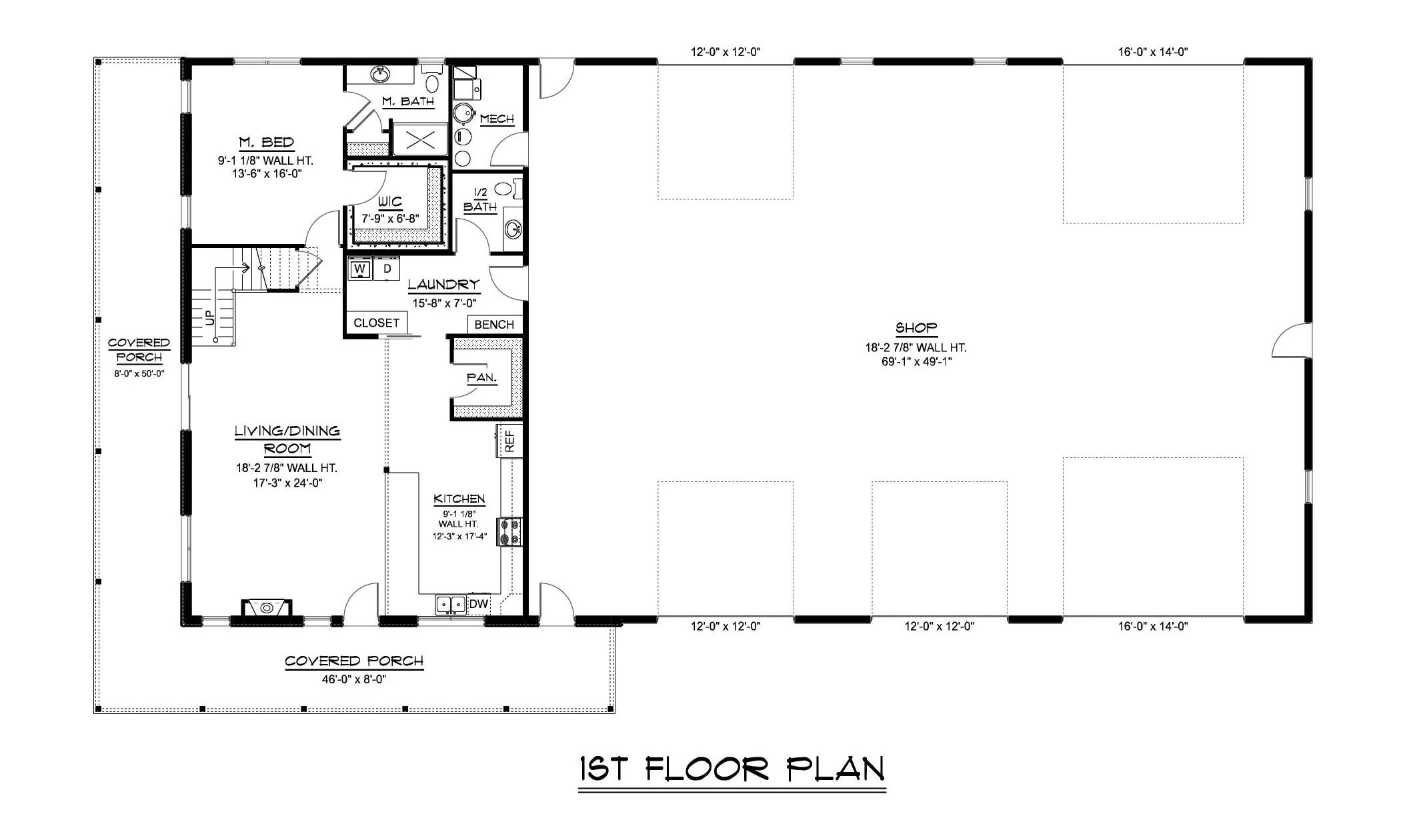BG-20108 Vance Barndominium House Plan - Image 13