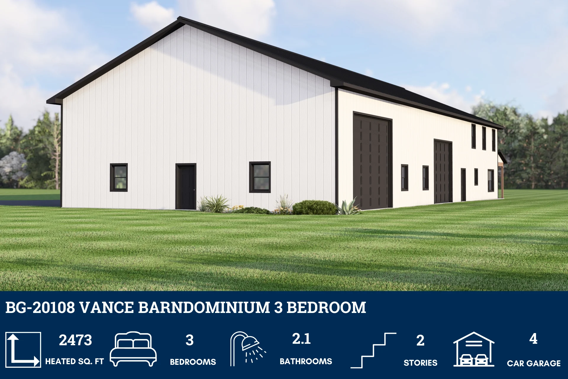 BG-20108 Vance Barndominium House Plan - Image 4