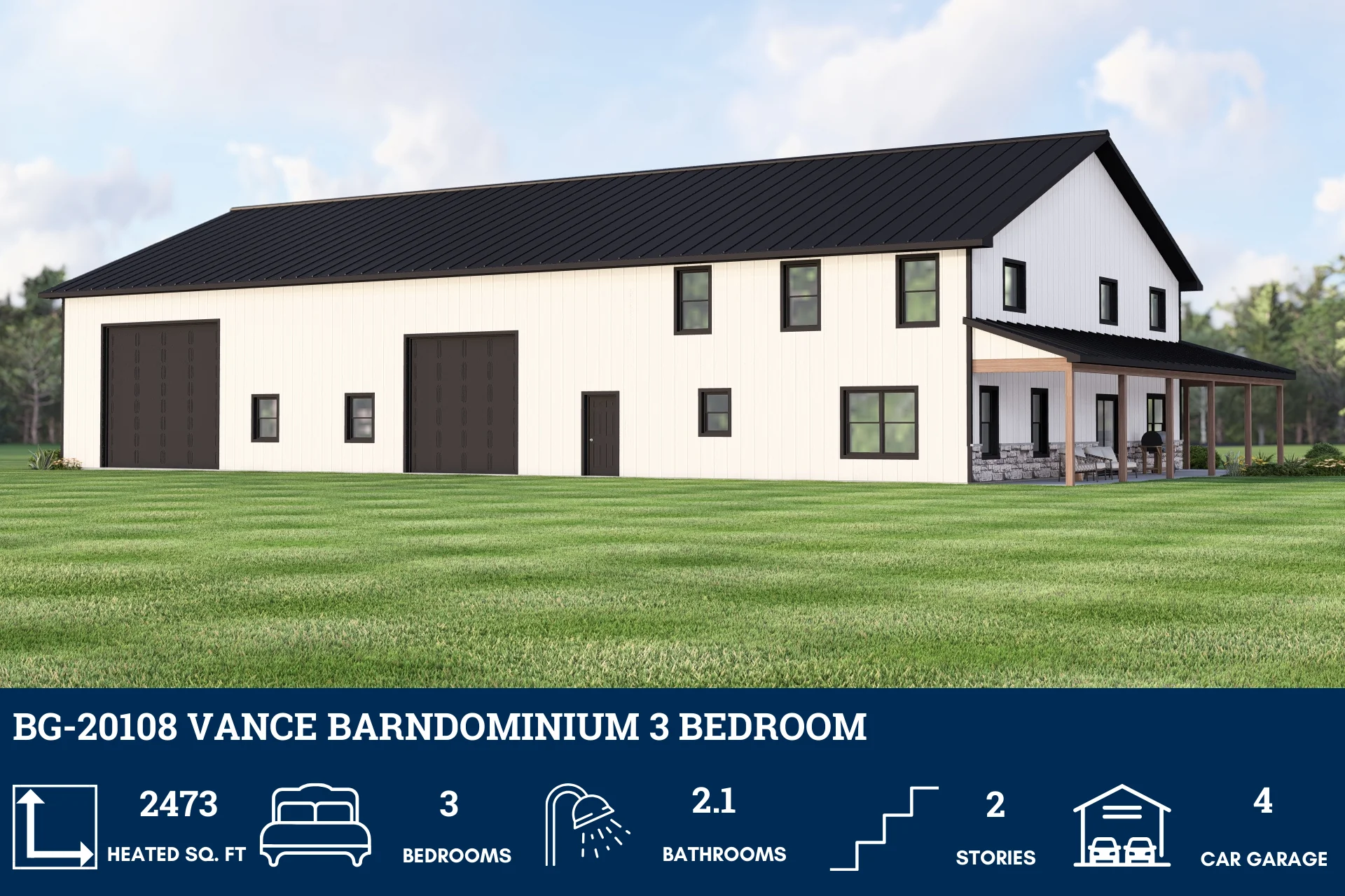 BG-20108 Vance Barndominium House Plan - Image 6