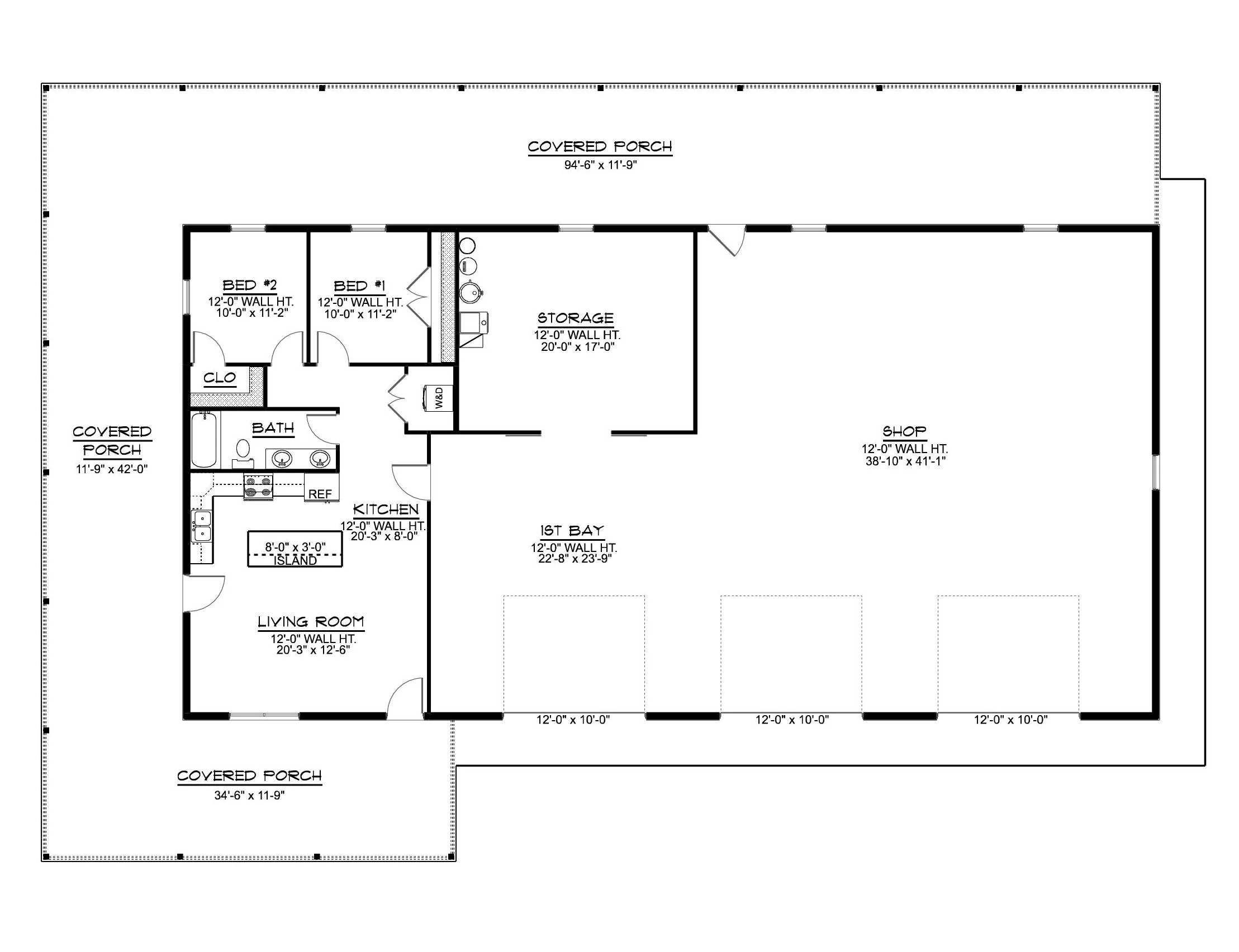 BG-20109 Dorothy Barndominium House Plan - Image 15