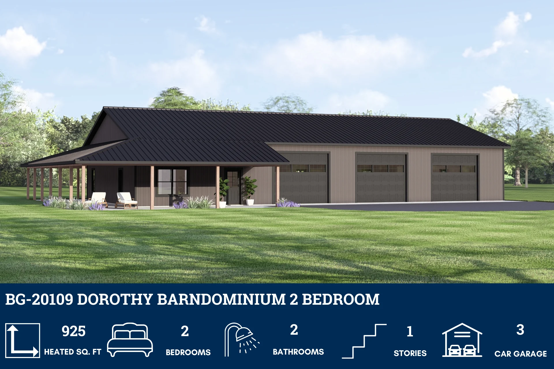 BG-20109 Dorothy Barndominium House Plan - Image 2