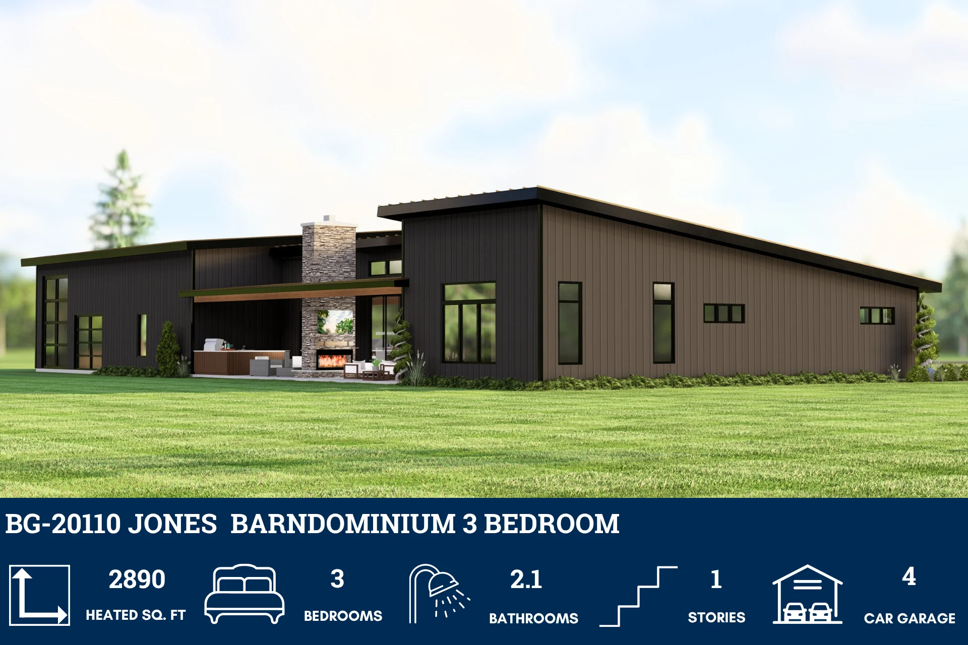 BG-20110 Jones Barndominium House Plan - Image 3