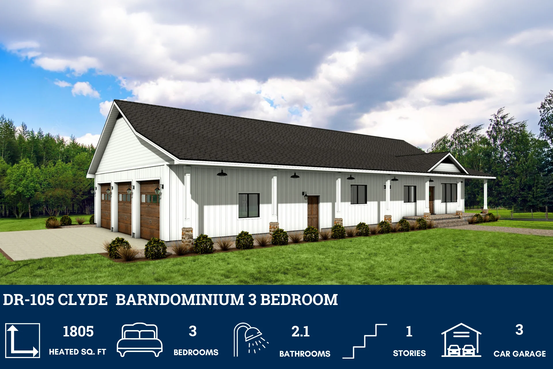 DR-105 Clyde Barndominium House Plan - Image 5