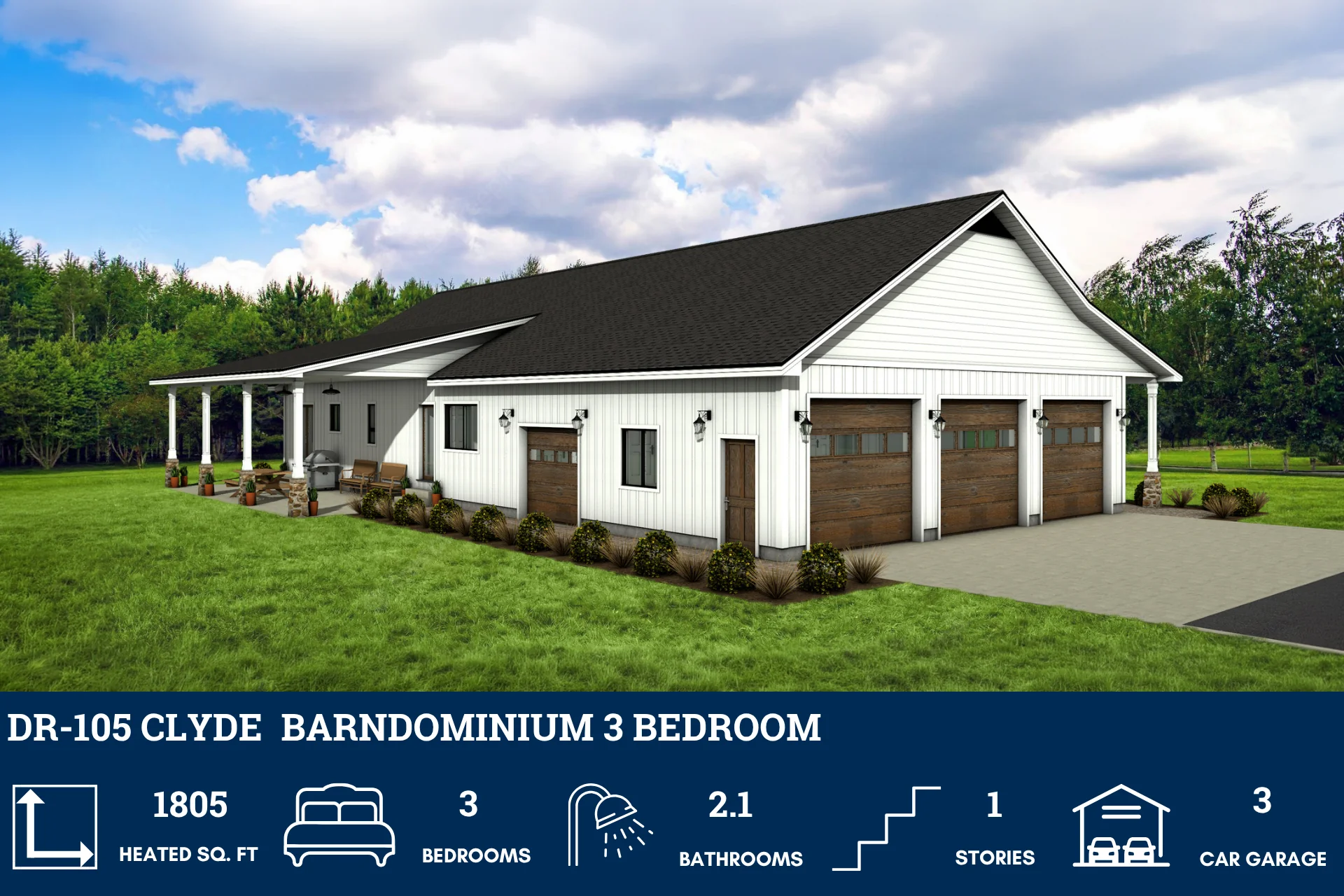 DR-105 Clyde Barndominium House Plan - Image 8