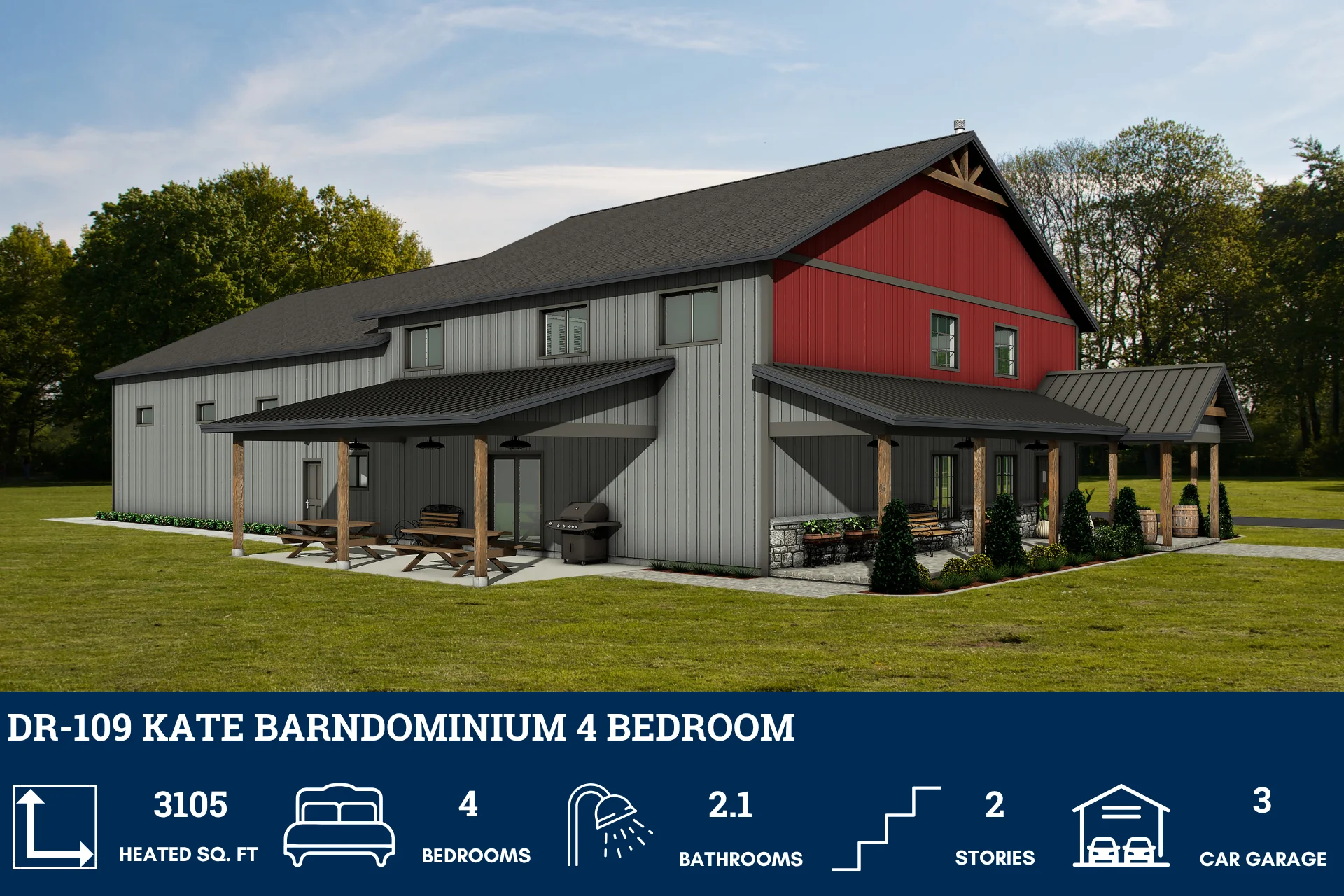 DR-109 Kate Barndominium House Plan - Image 4
