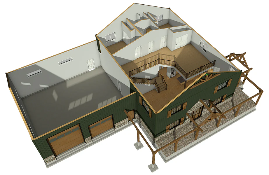 DR-111 Bryan Barndominium House Plan - Image 3