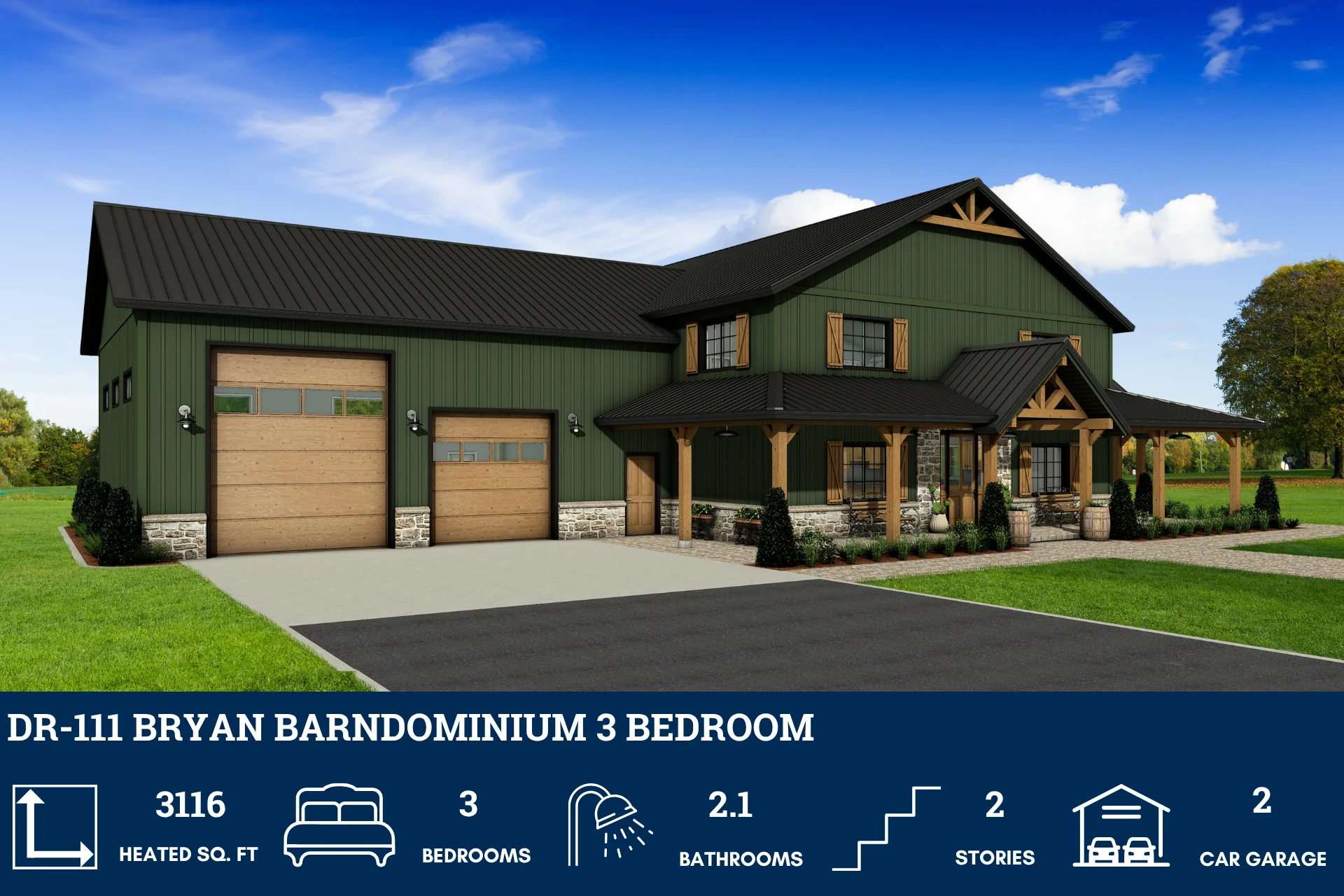 DR-111 Bryan Barndominium House Plan - Image 4