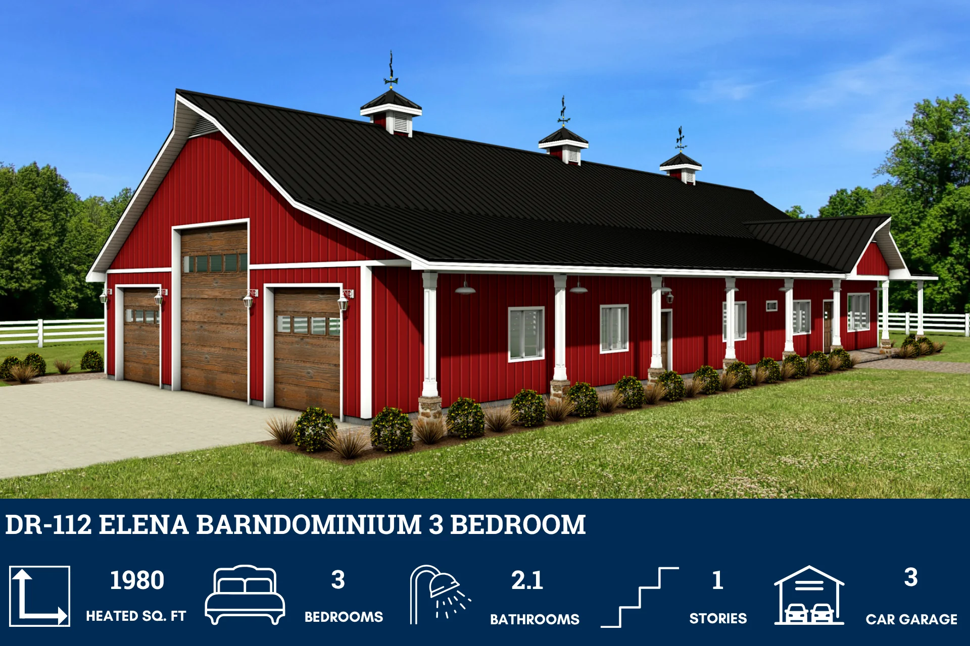 DR-112 Elena Barndominium House Plan - Image 5