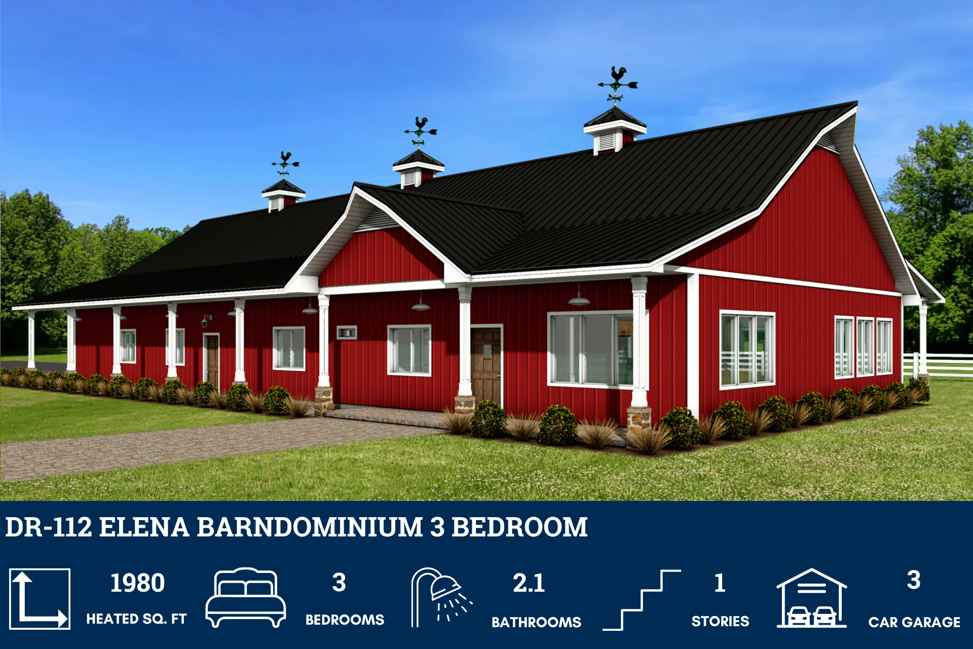 DR-112 Elena Barndominium House Plan - Image 6