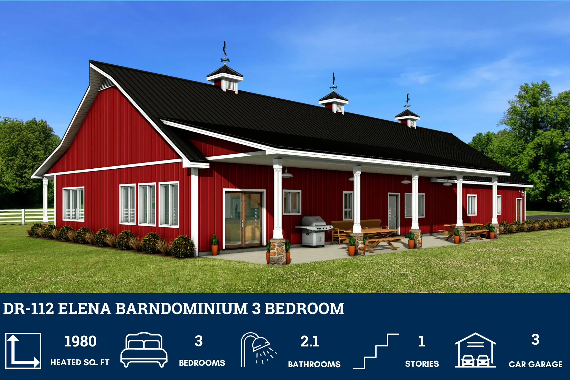 DR-112 Elena Barndominium House Plan - Image 7