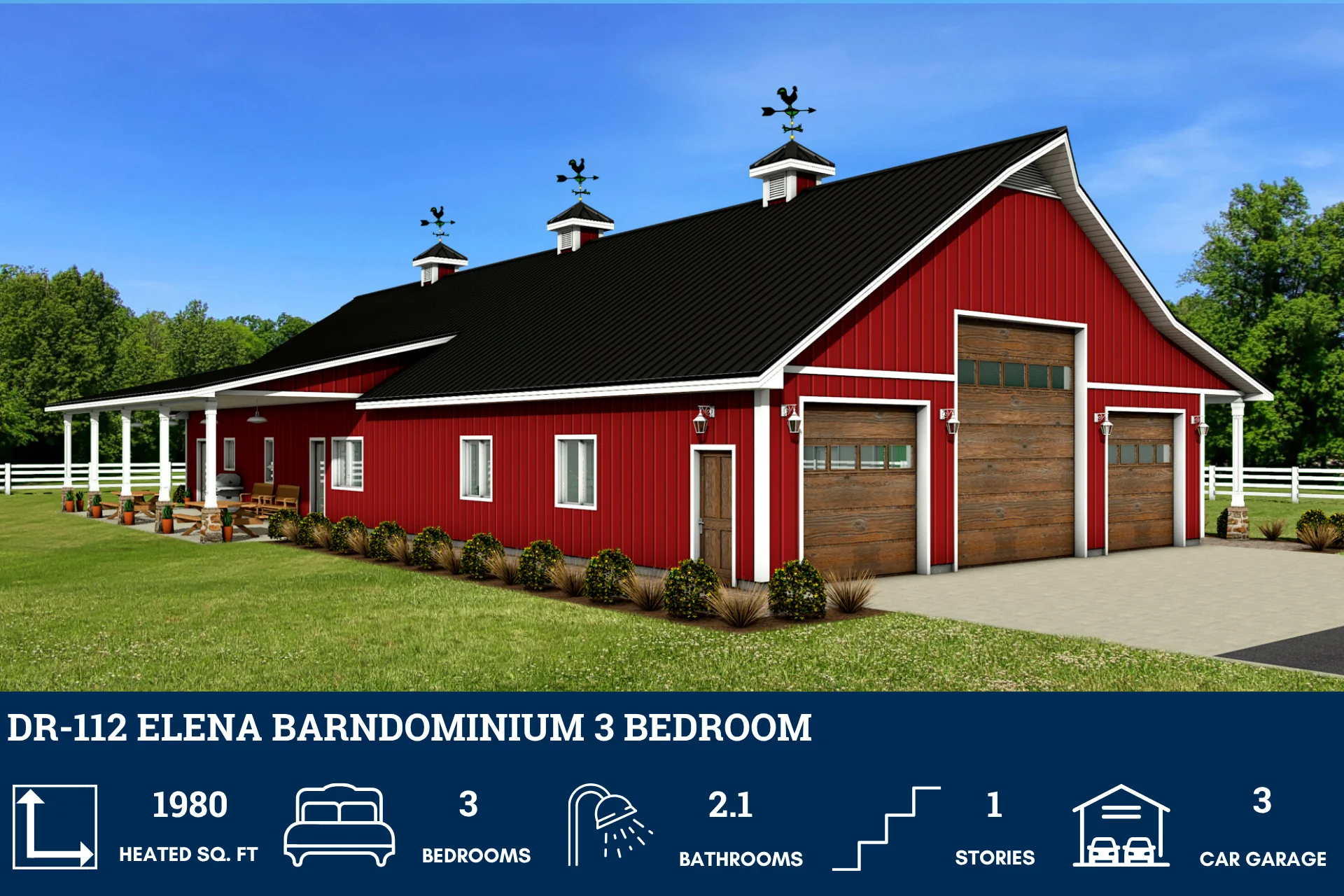 DR-112 Elena Barndominium House Plan - Image 8