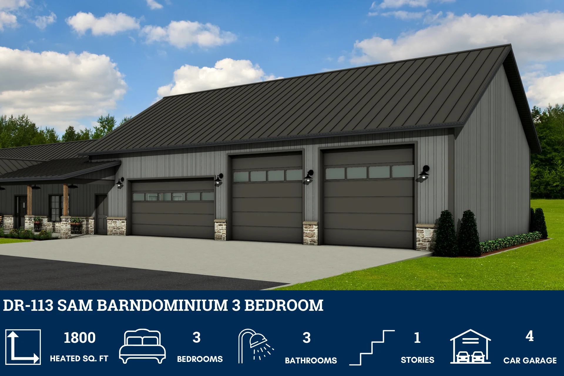 DR-113 Sam Barndominium House Plan - Image 6