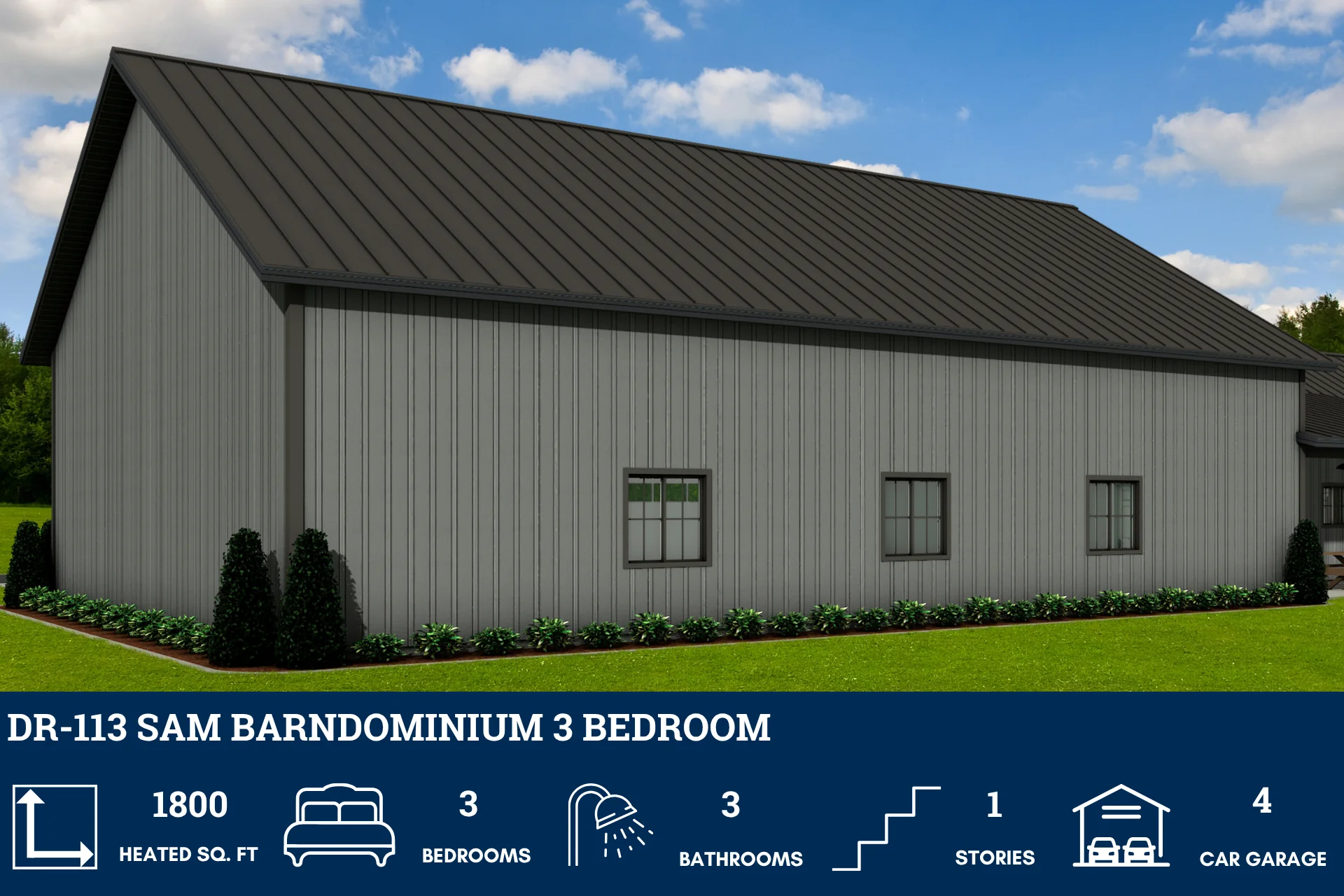 DR-113 Sam Barndominium House Plan - Image 7