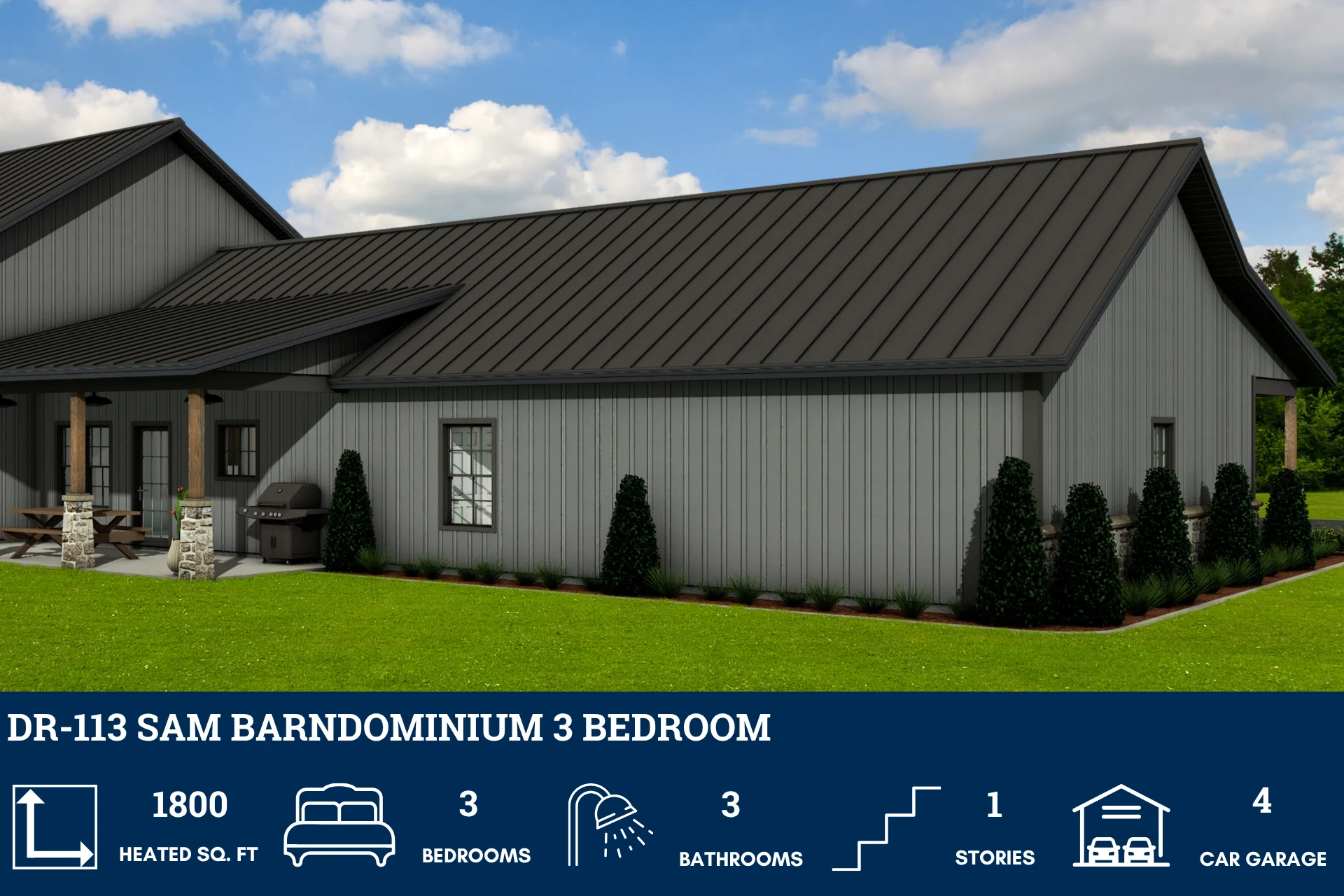 DR-113 Sam Barndominium House Plan - Image 8