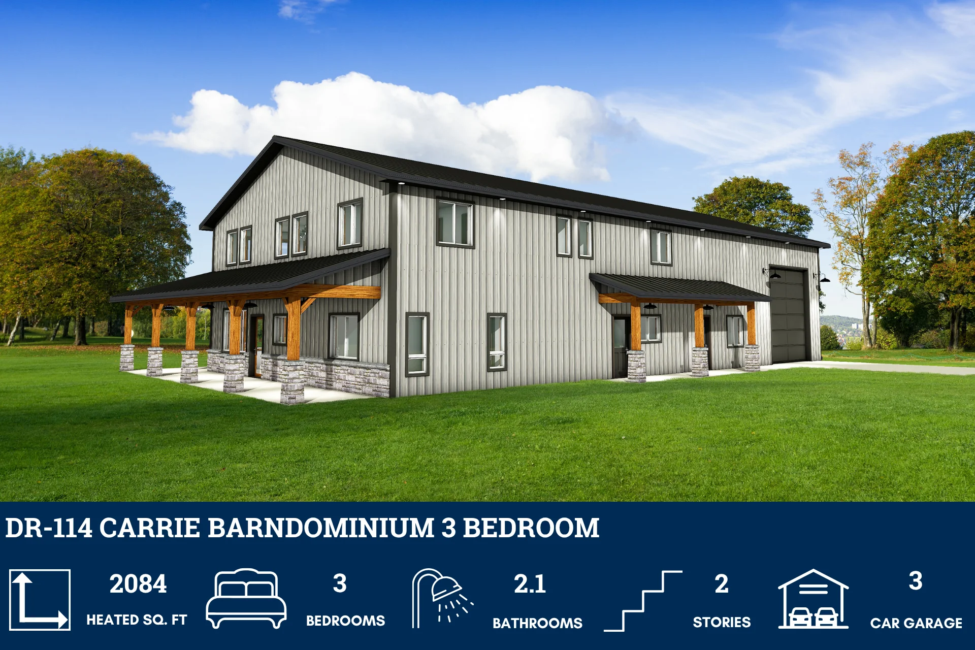 DR-114 Carrie Barndominium House Plan - Image 4