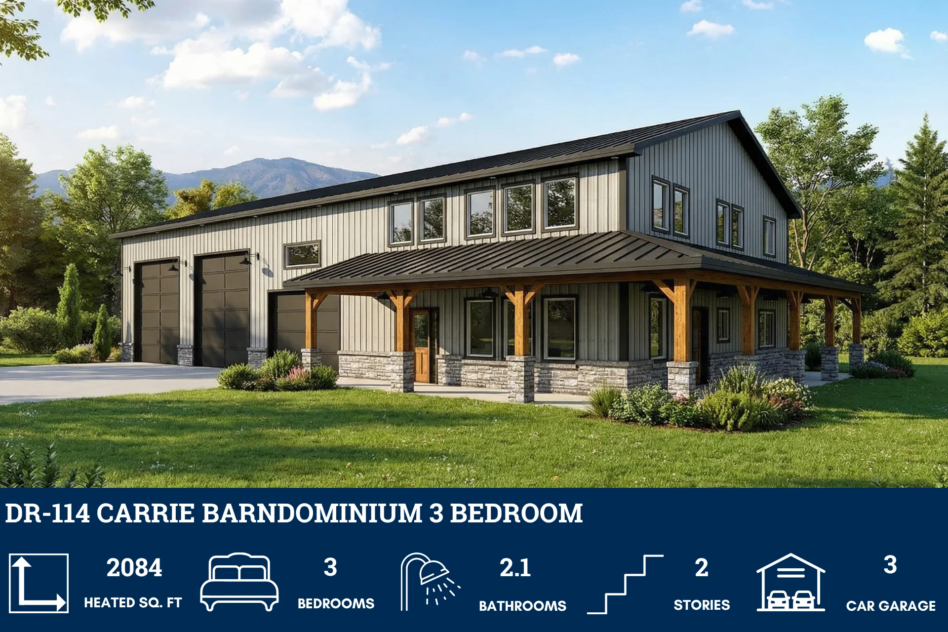 DR-114 Carrie Barndominium House Plan - Image 5