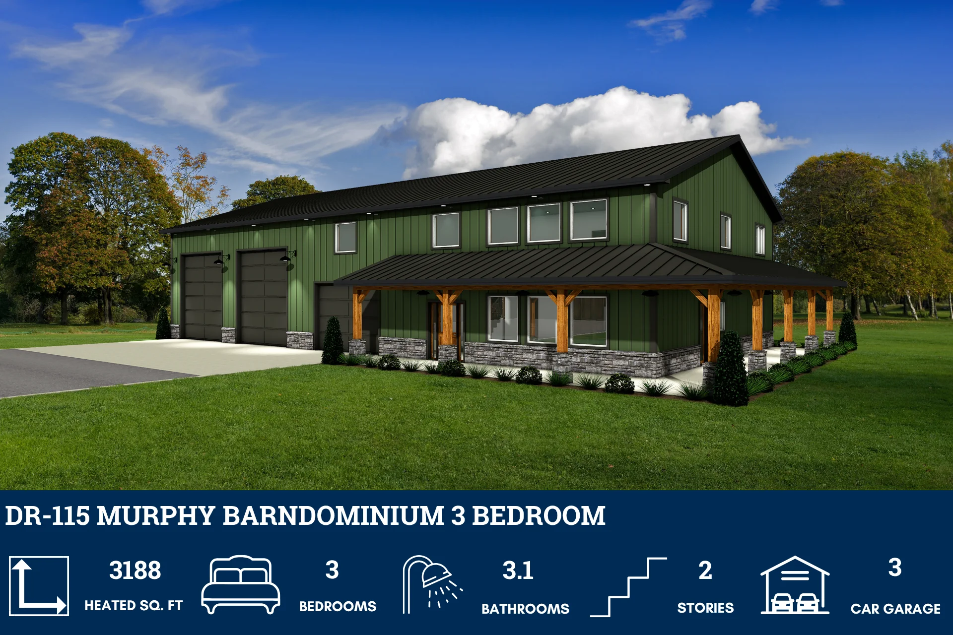 DR-115 Murphy Barndominium House Plan - Image 4