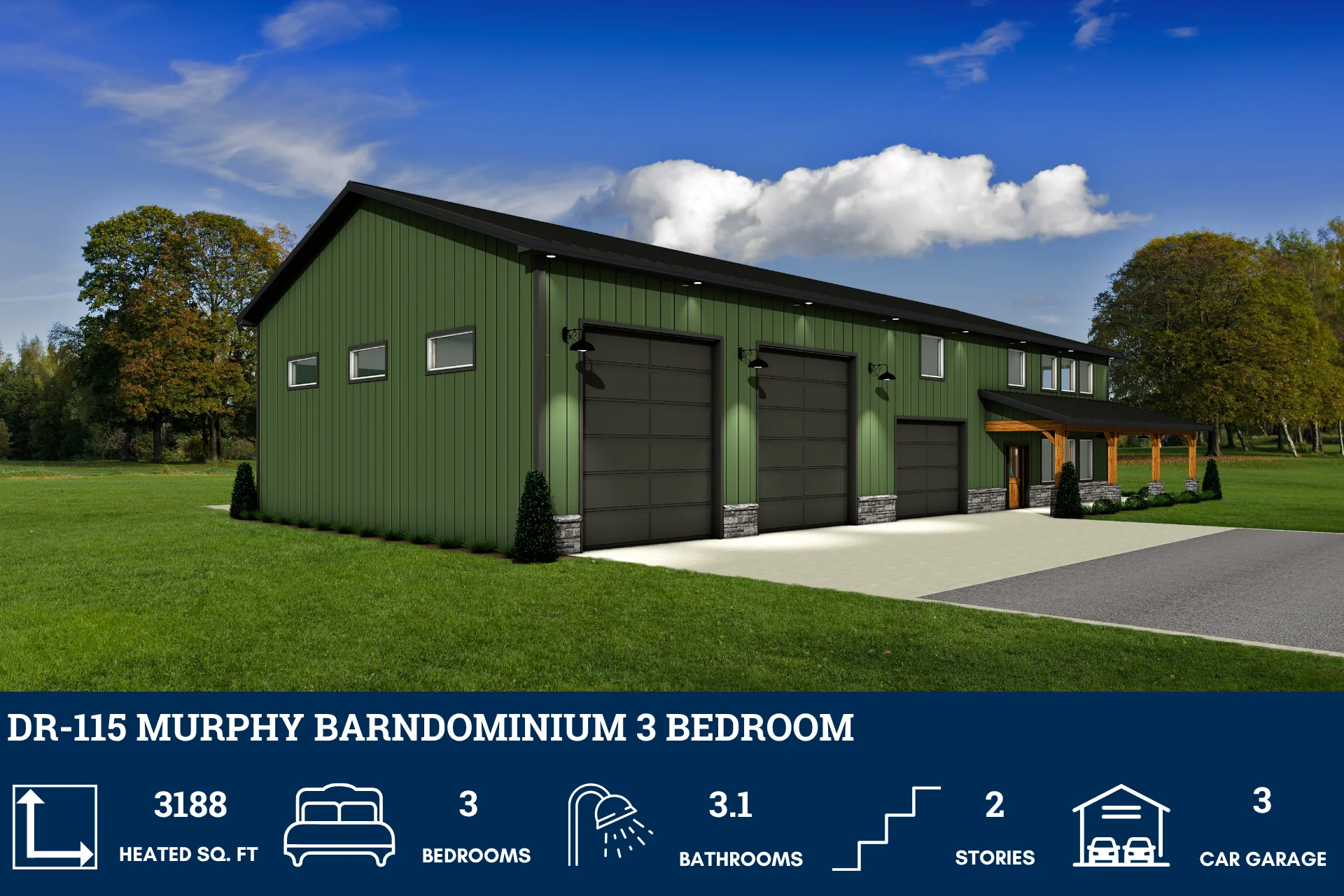 DR-115 Murphy Barndominium House Plan - Image 5