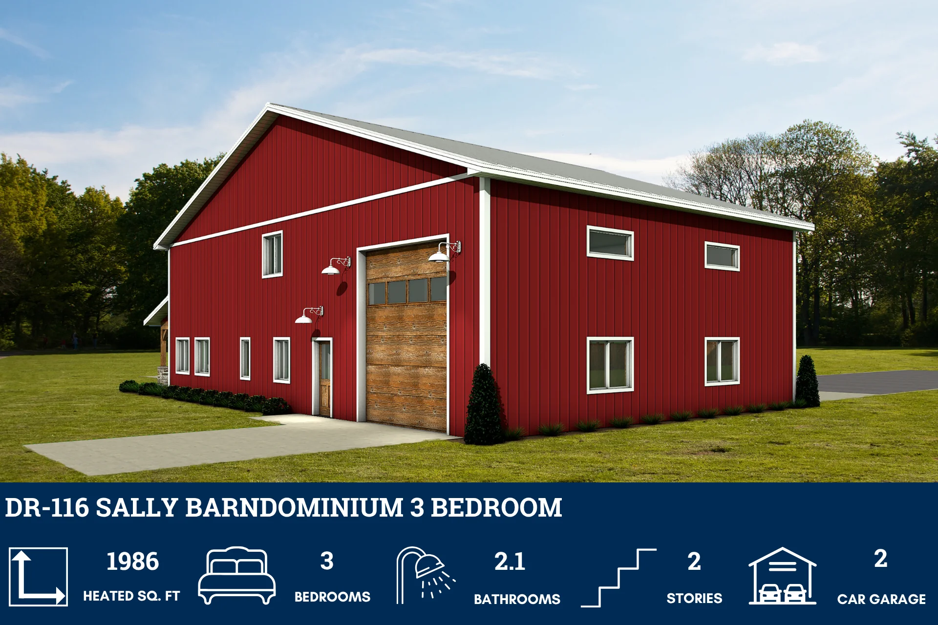 DR-116 Sally Barndominium House Plan - Image 5