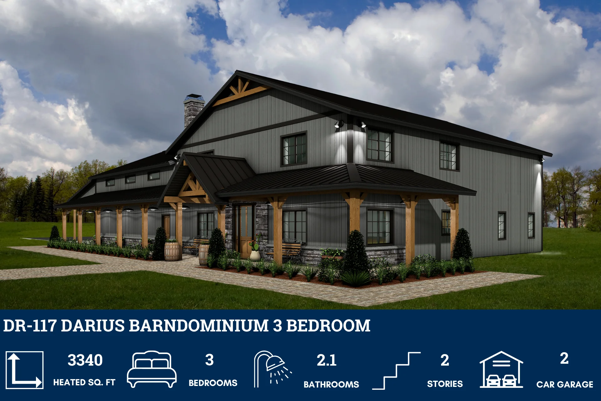 DR-117 Darius Barndominium House Plan - Image 6