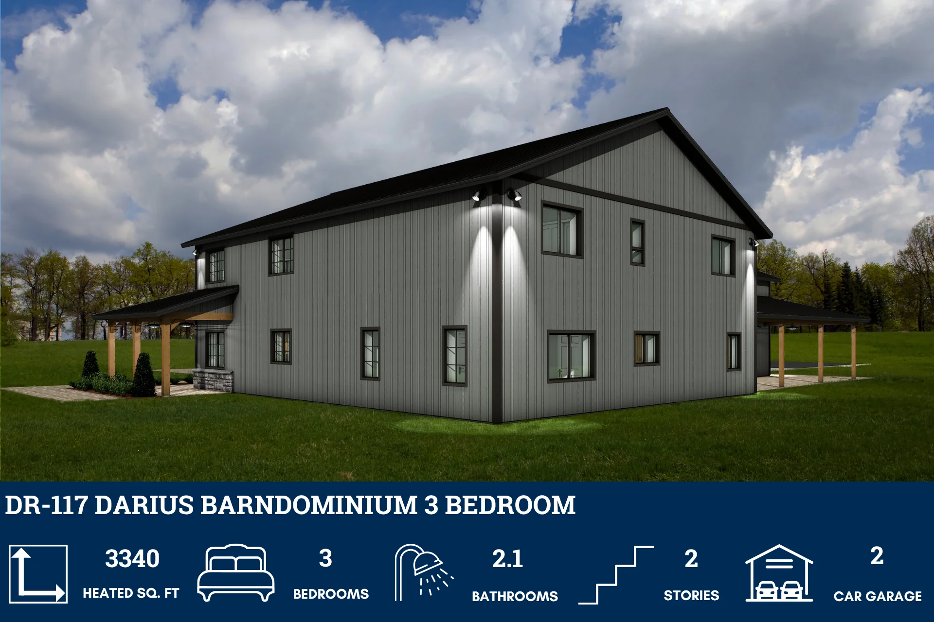 DR-117 Darius Barndominium House Plan - Image 7