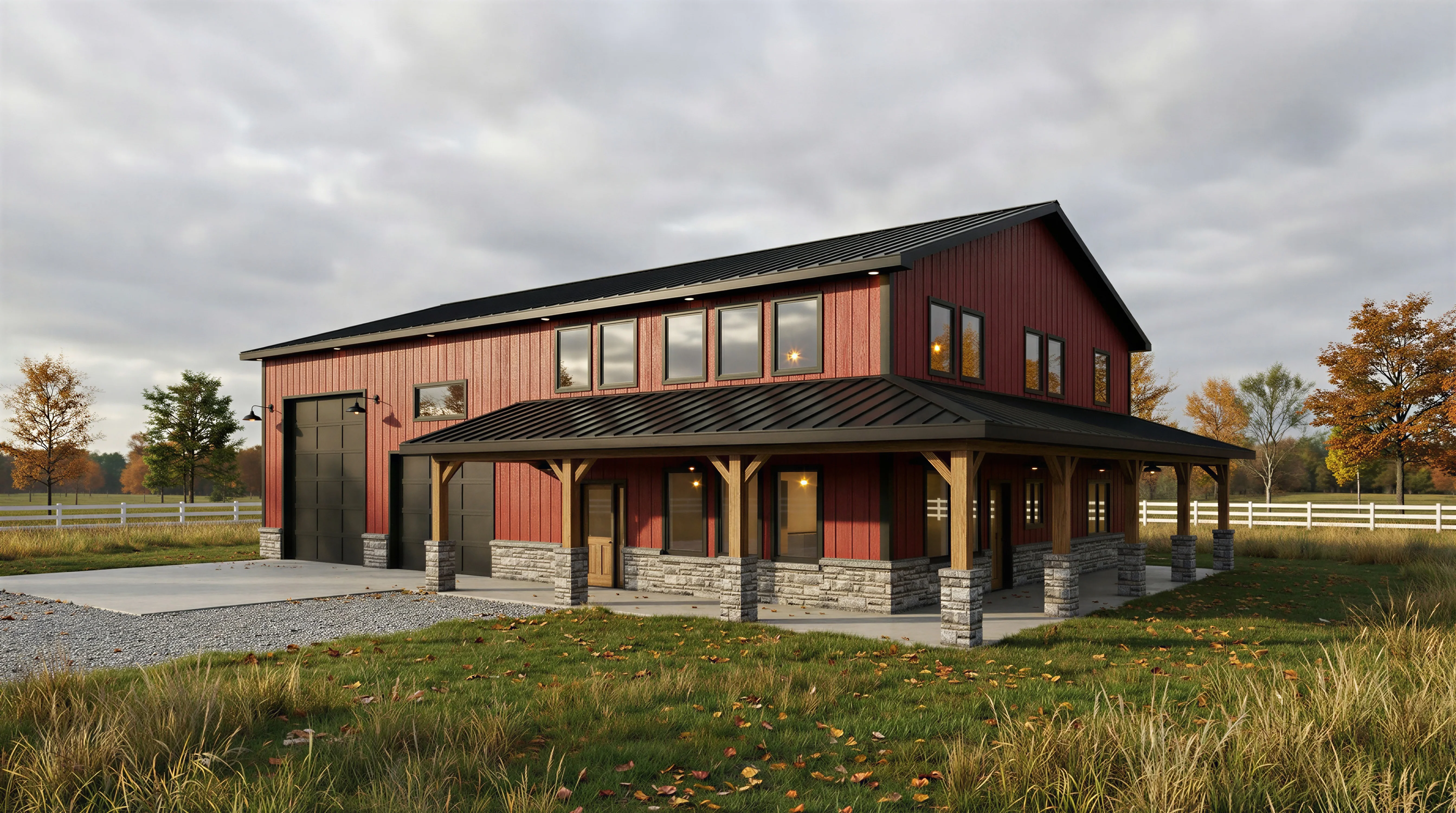 3 Bedroom Barndominium House Plans
