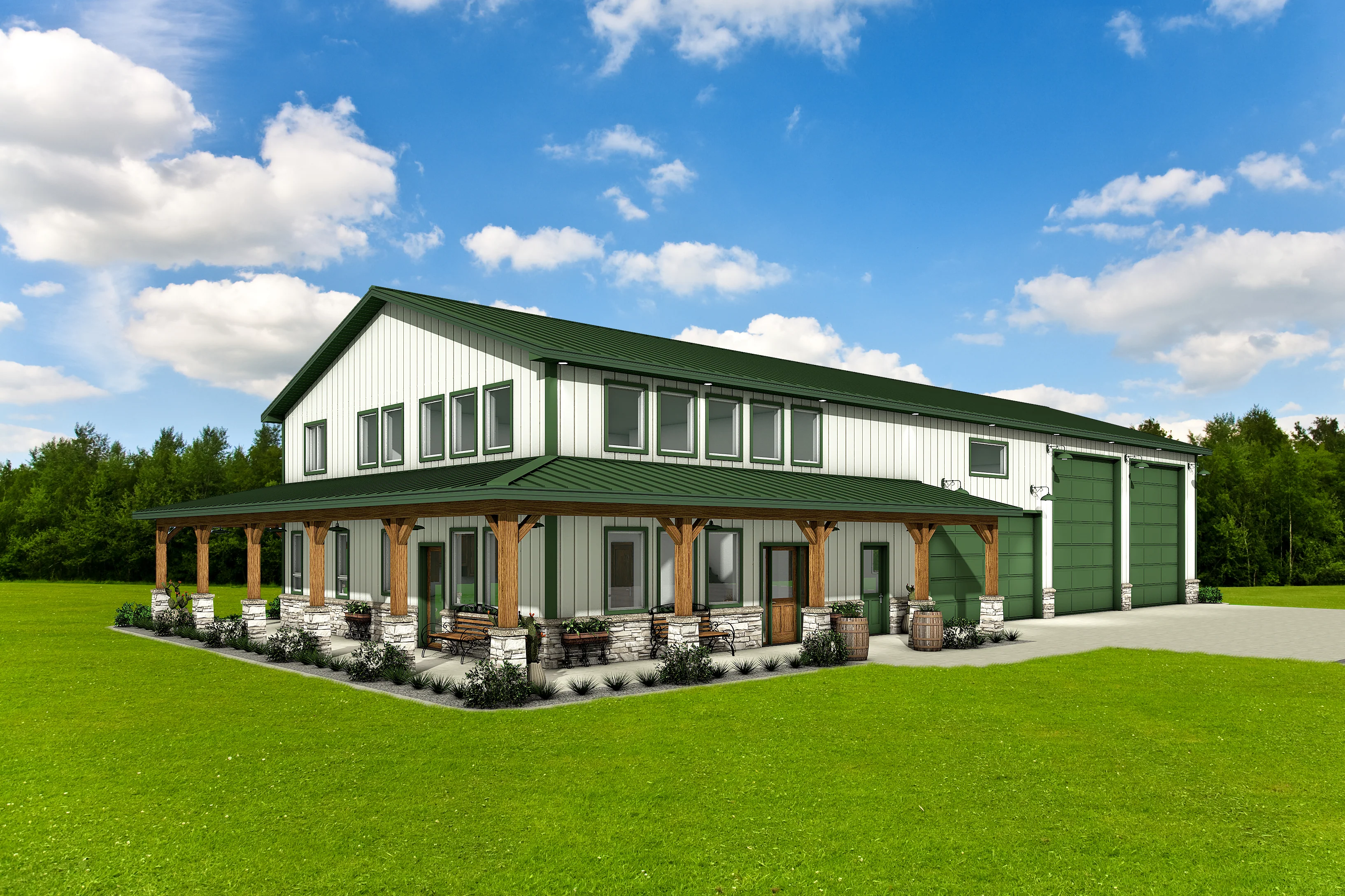 DR-119 Elvis Barndominium House Plan - Image 9