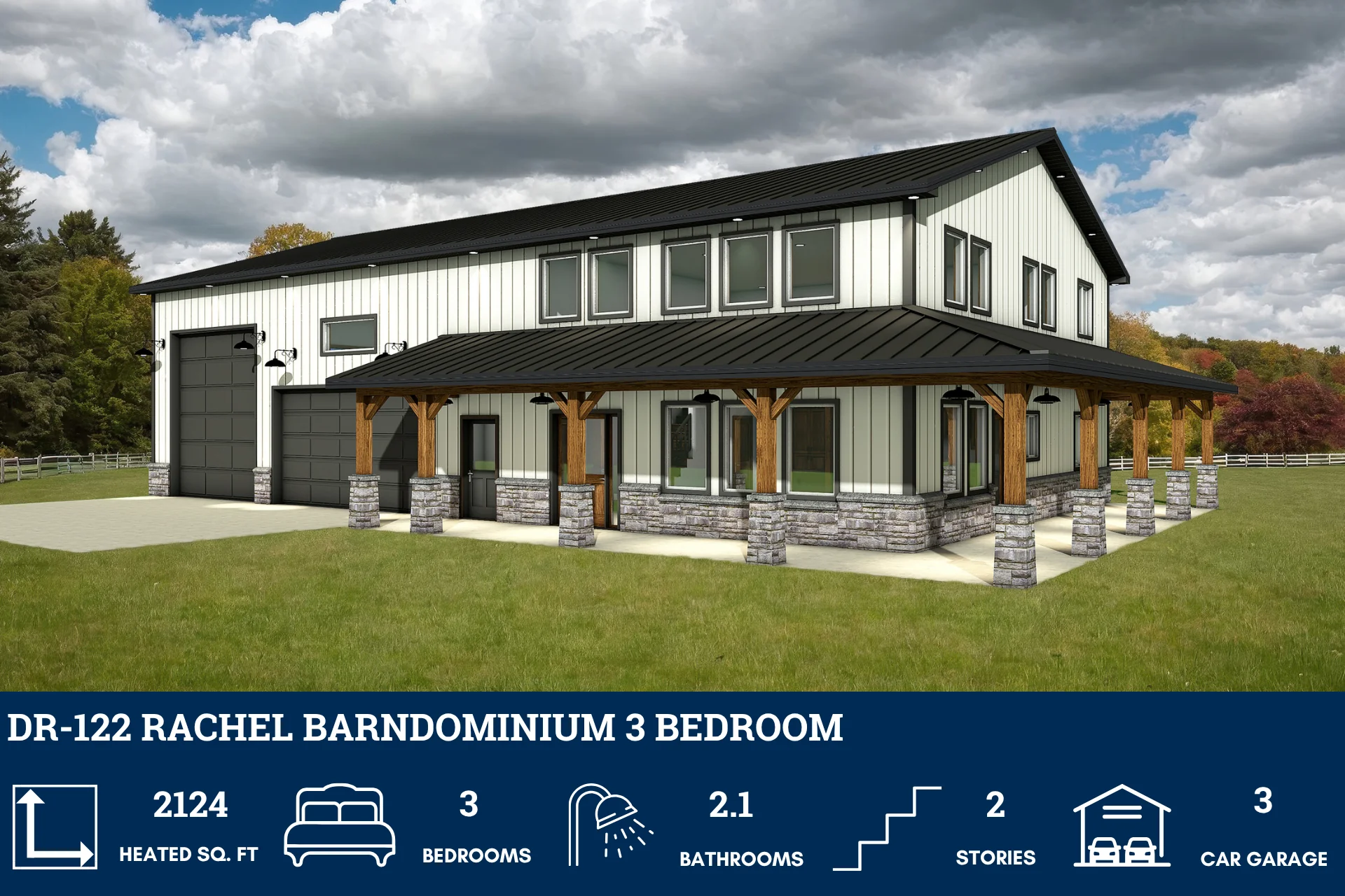 DR-122 Rachel Barndominium House Plan - Image 5