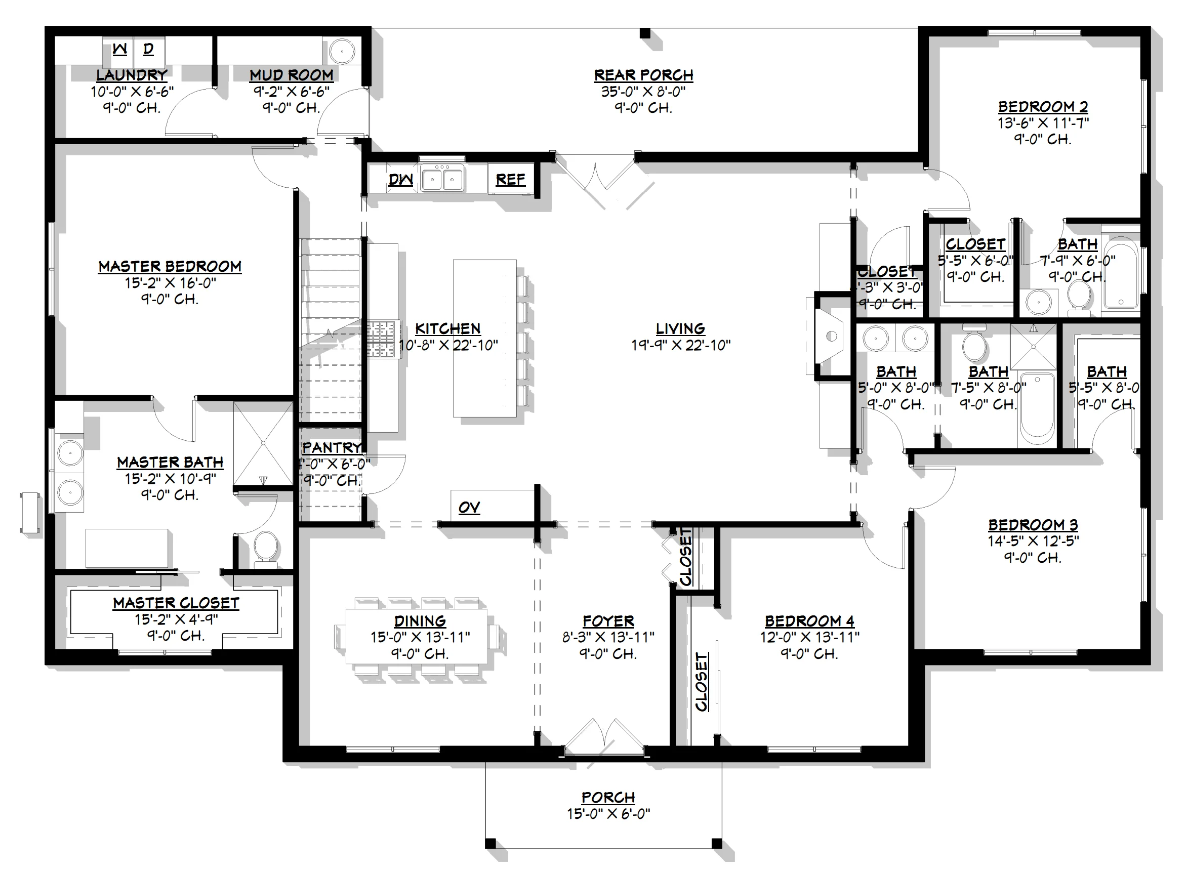 FH-00104 William Farmhouse Plan - Image 12