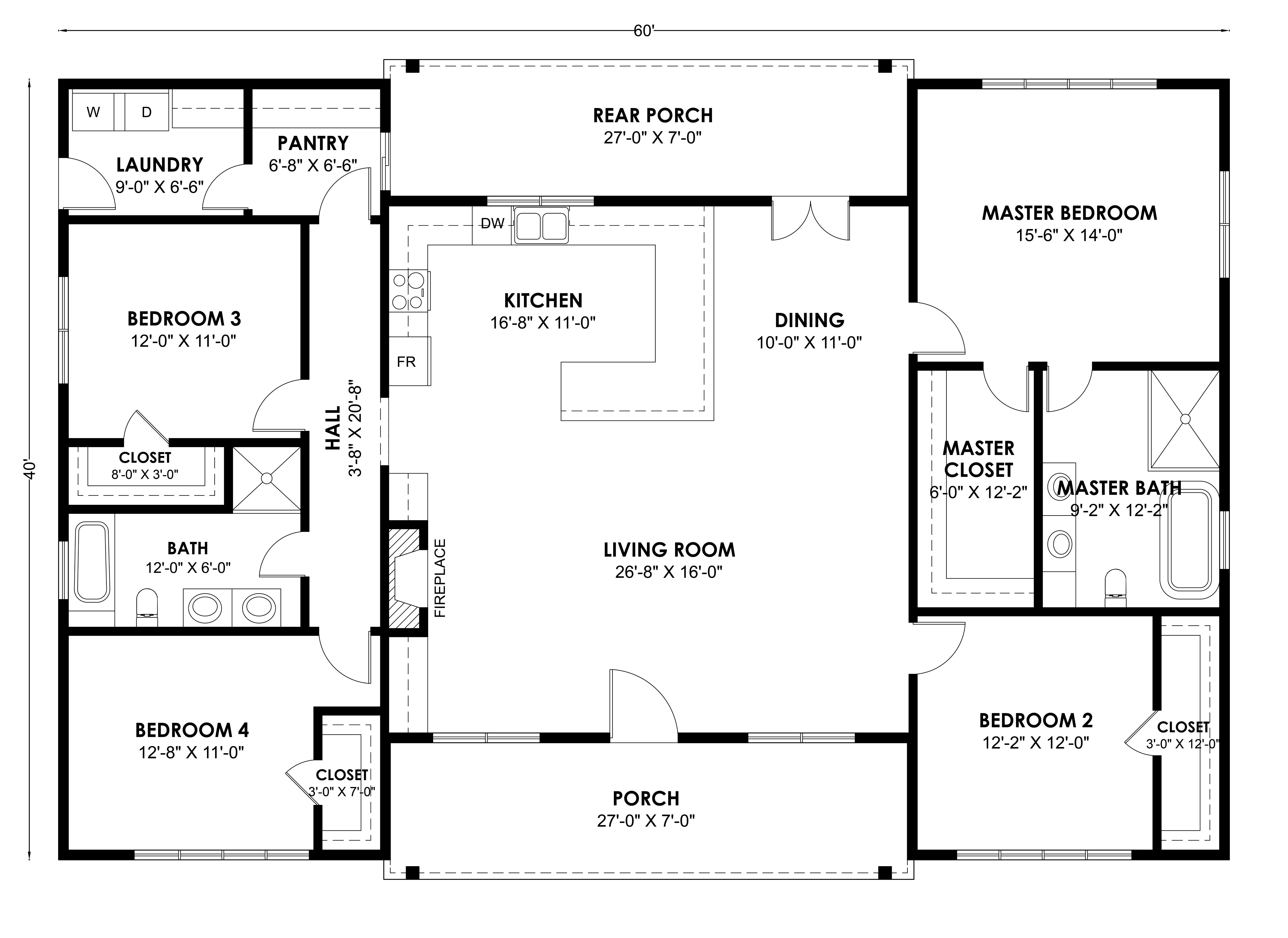 FH-00107 Mallory Farmhouse Plan - Image 3