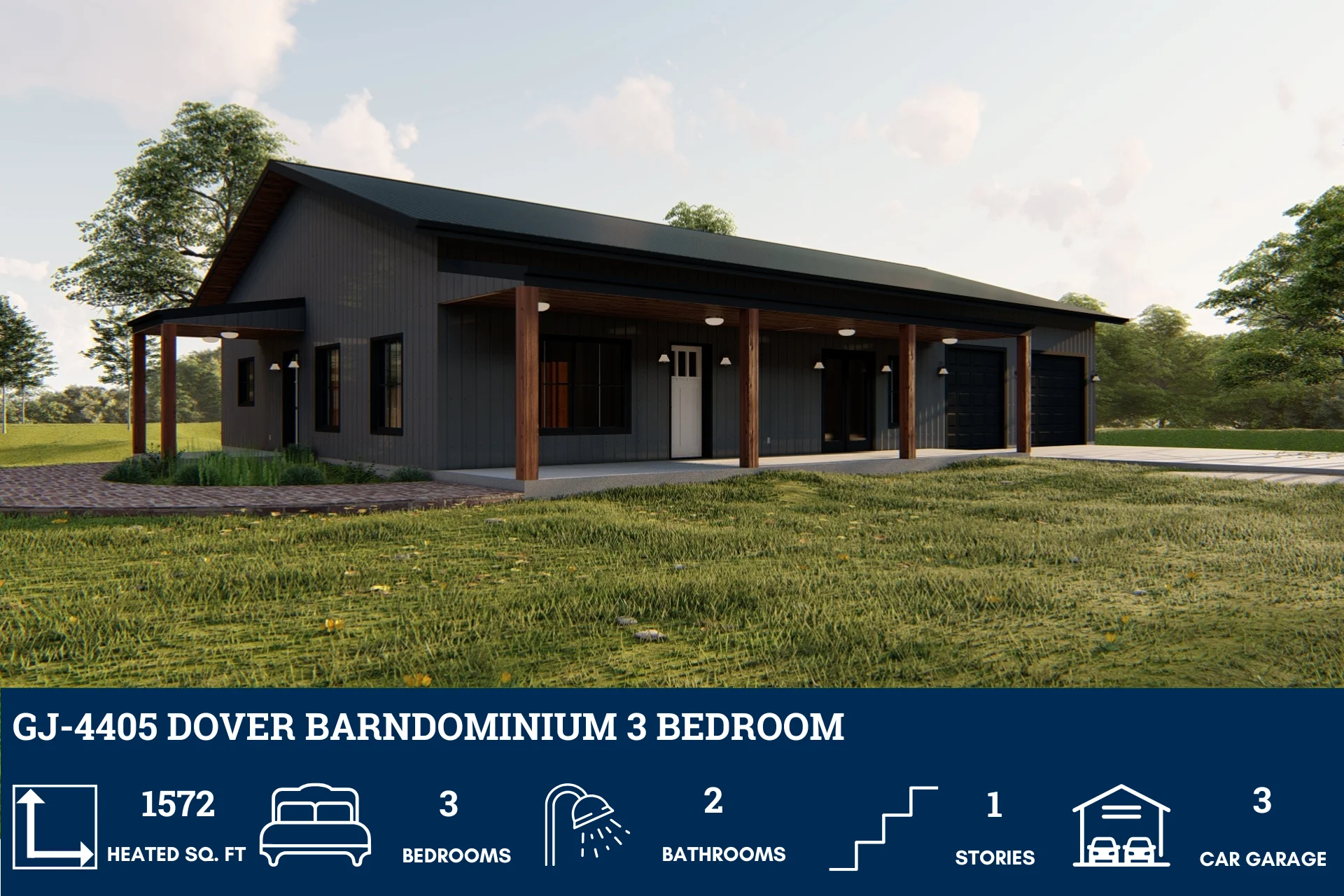 GJ-4405 Dover Barndominium House Plan - Image 9
