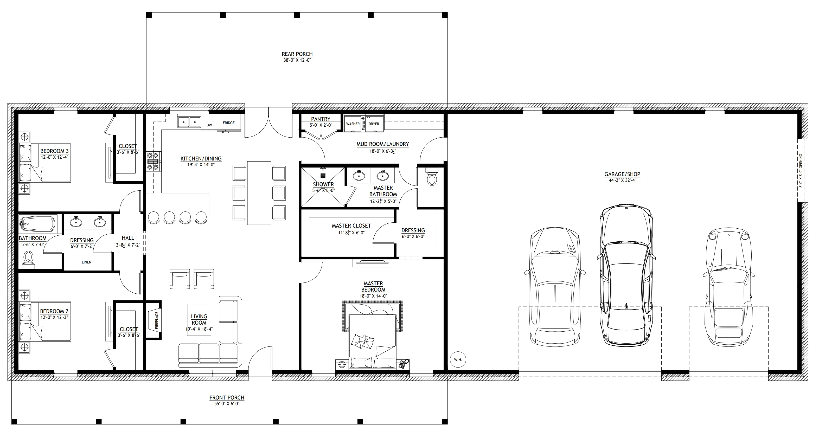 PL-62001 Greenbrush Barndominium House Plan - Image 12