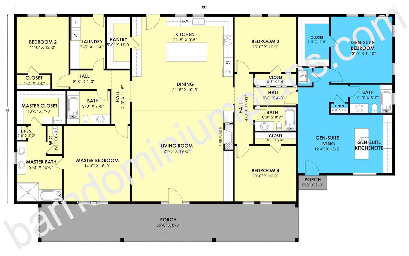 GS-8011 Barndominium House Plan - Image 3