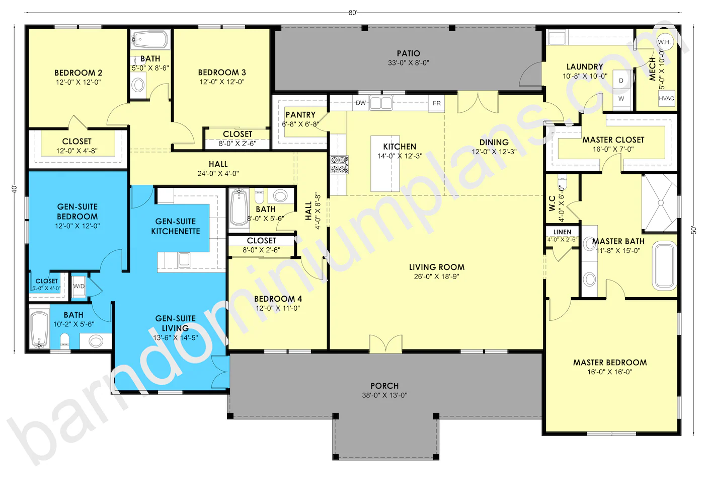 GS-8012 Barndominium House Plan - Image 3