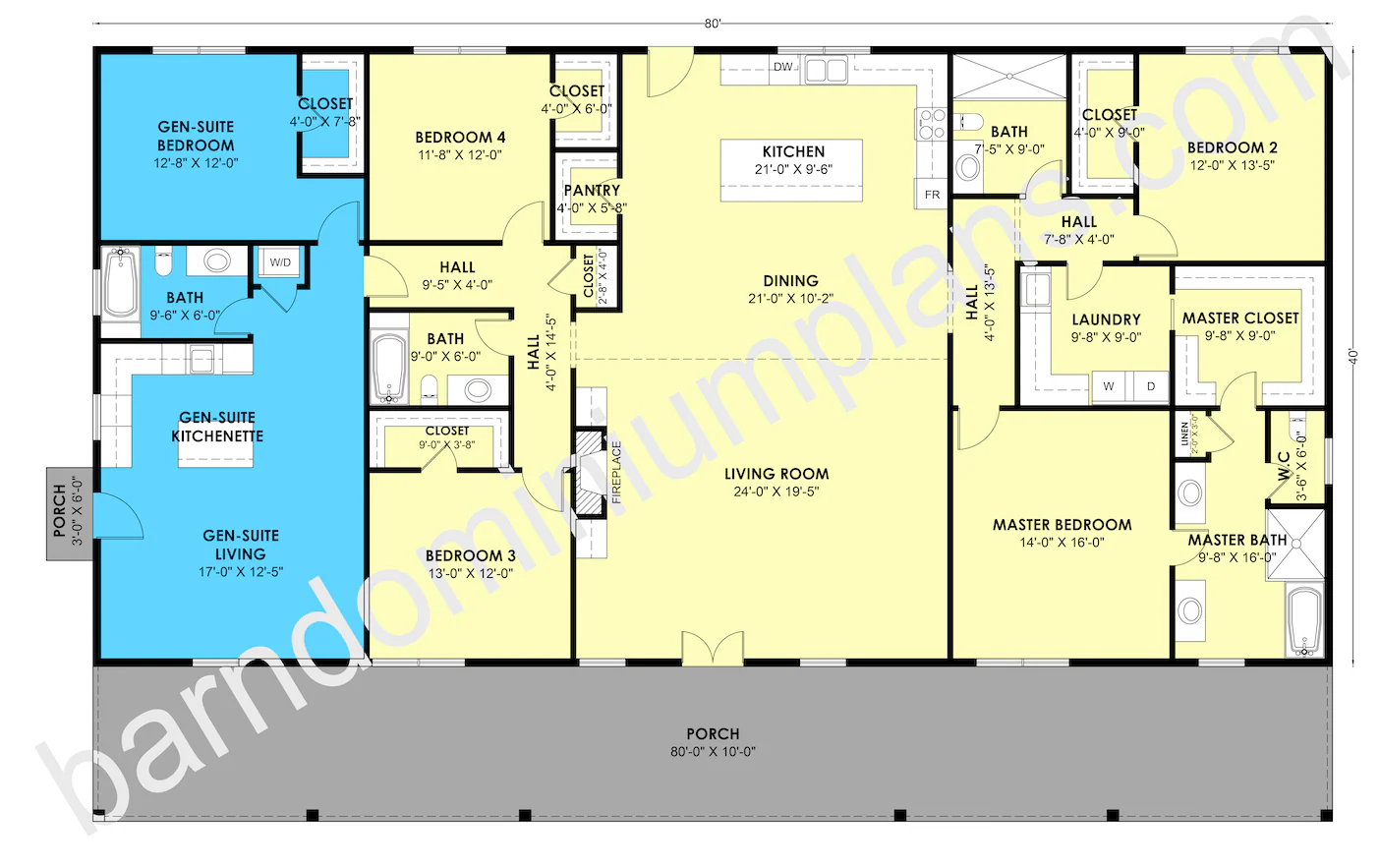 GS-8014 Barndominium House Plan - Image 3