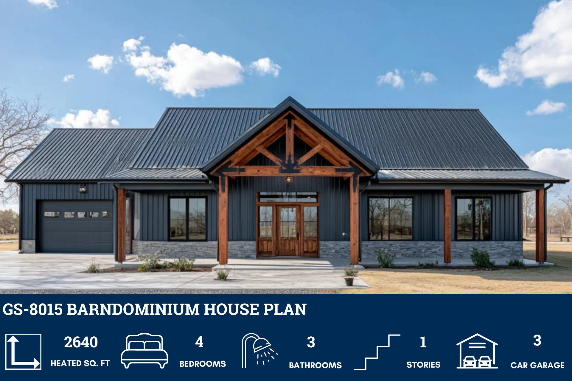 GS-8015 Barndominium House Plan - Image 2