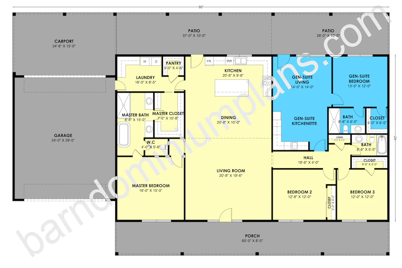 GS-8015 Barndominium House Plan - Image 3