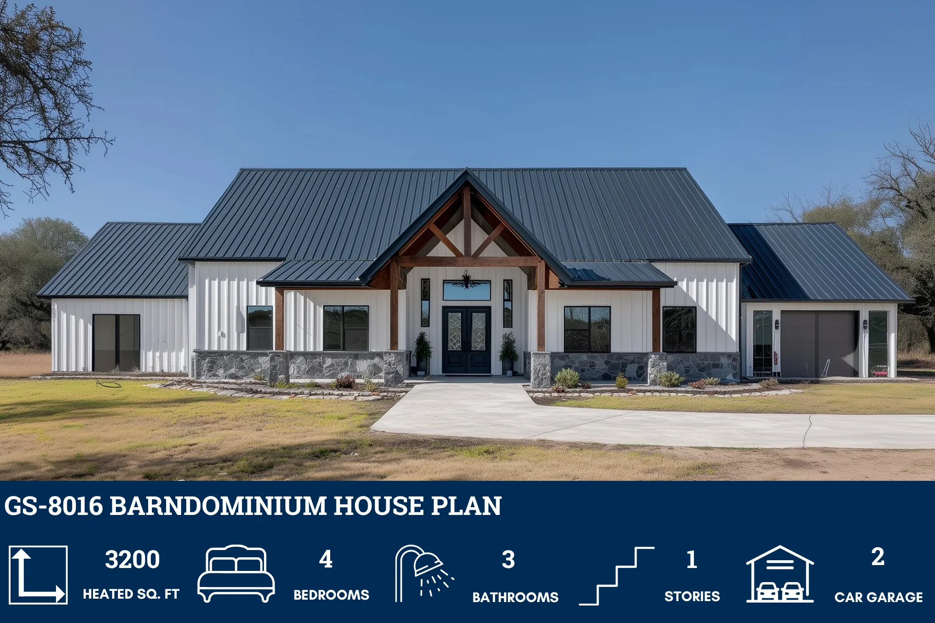 GS-8016 Barndominium House Plan - Image 2