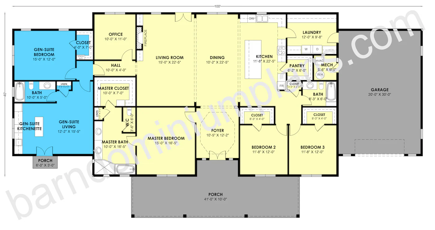GS-8016 Barndominium House Plan - Image 3
