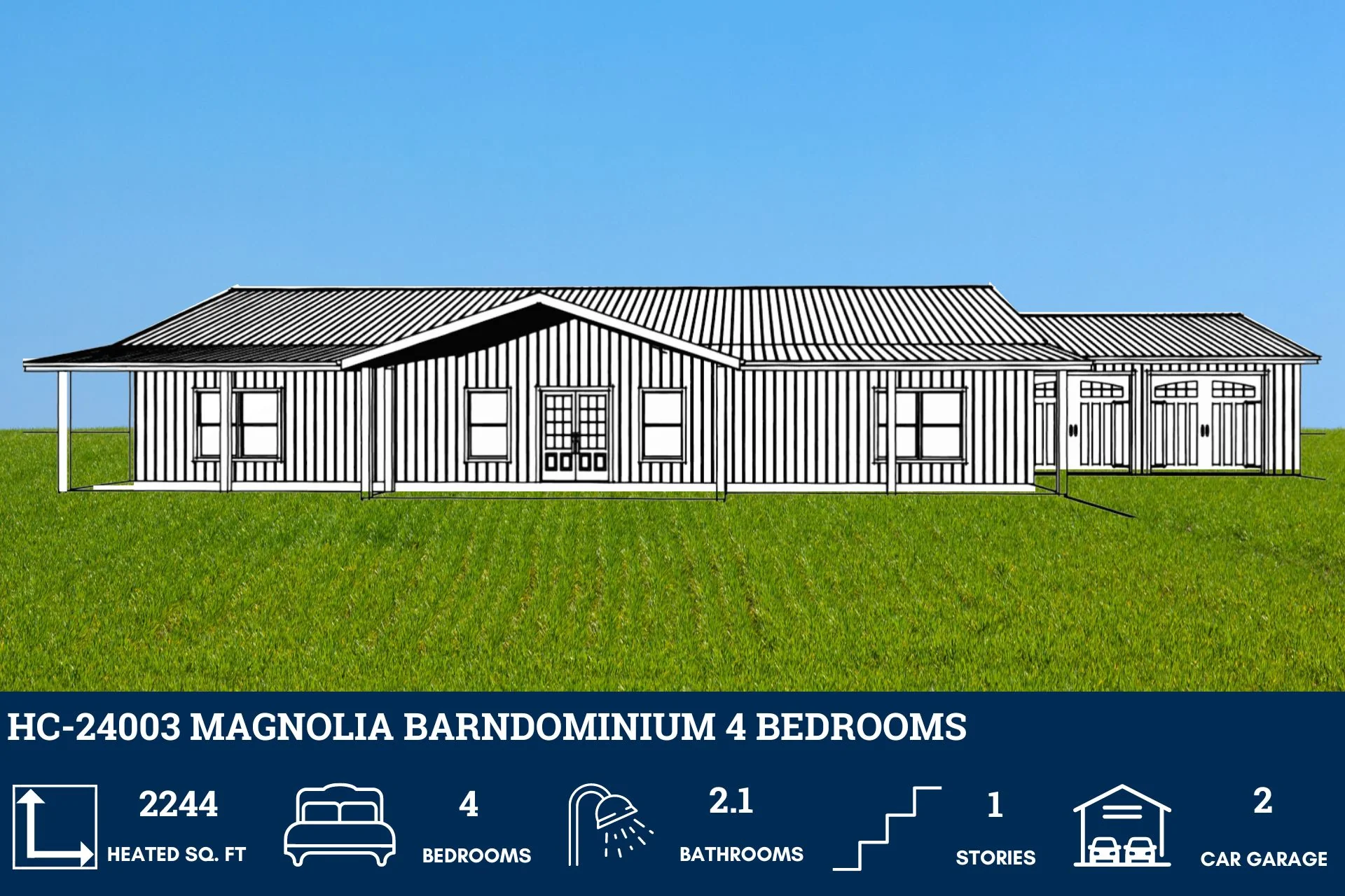 HC-24003 Magnolia Barndominium House Plan - Image 4