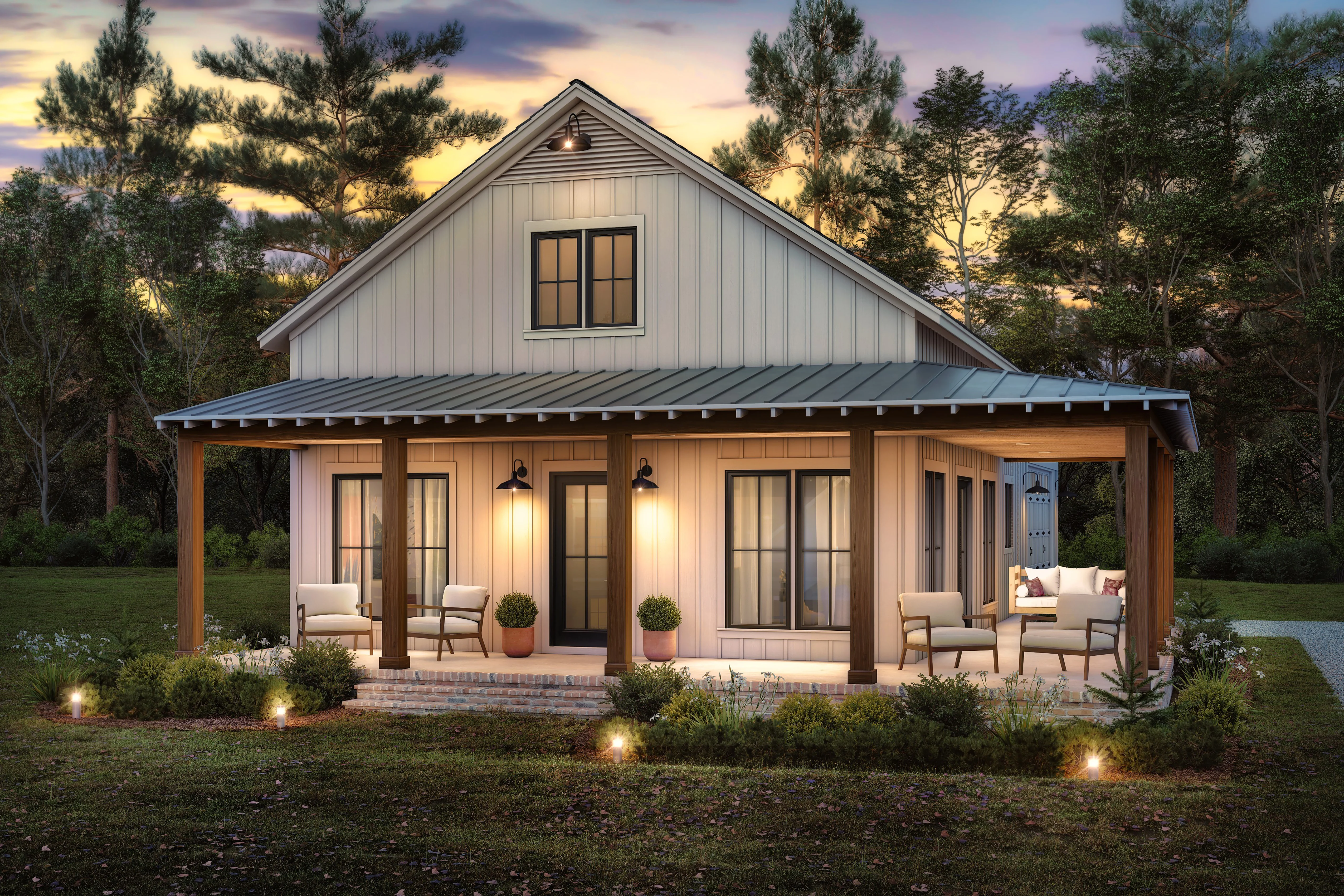 HPZ-22002 Caden Barndominium House Plan - Image 2