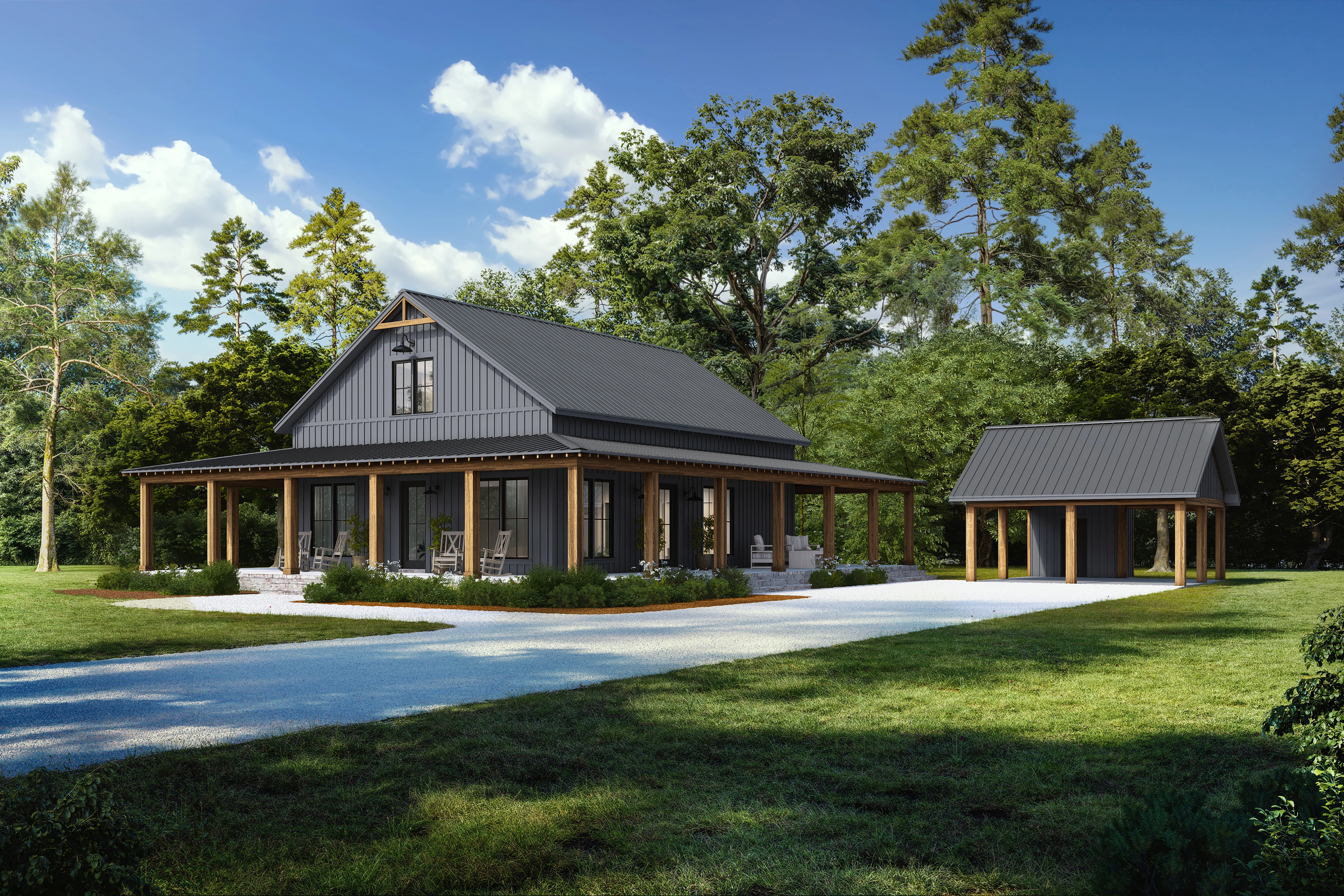 HPZ-22007 Keith Barndominium House Plan - Image 2