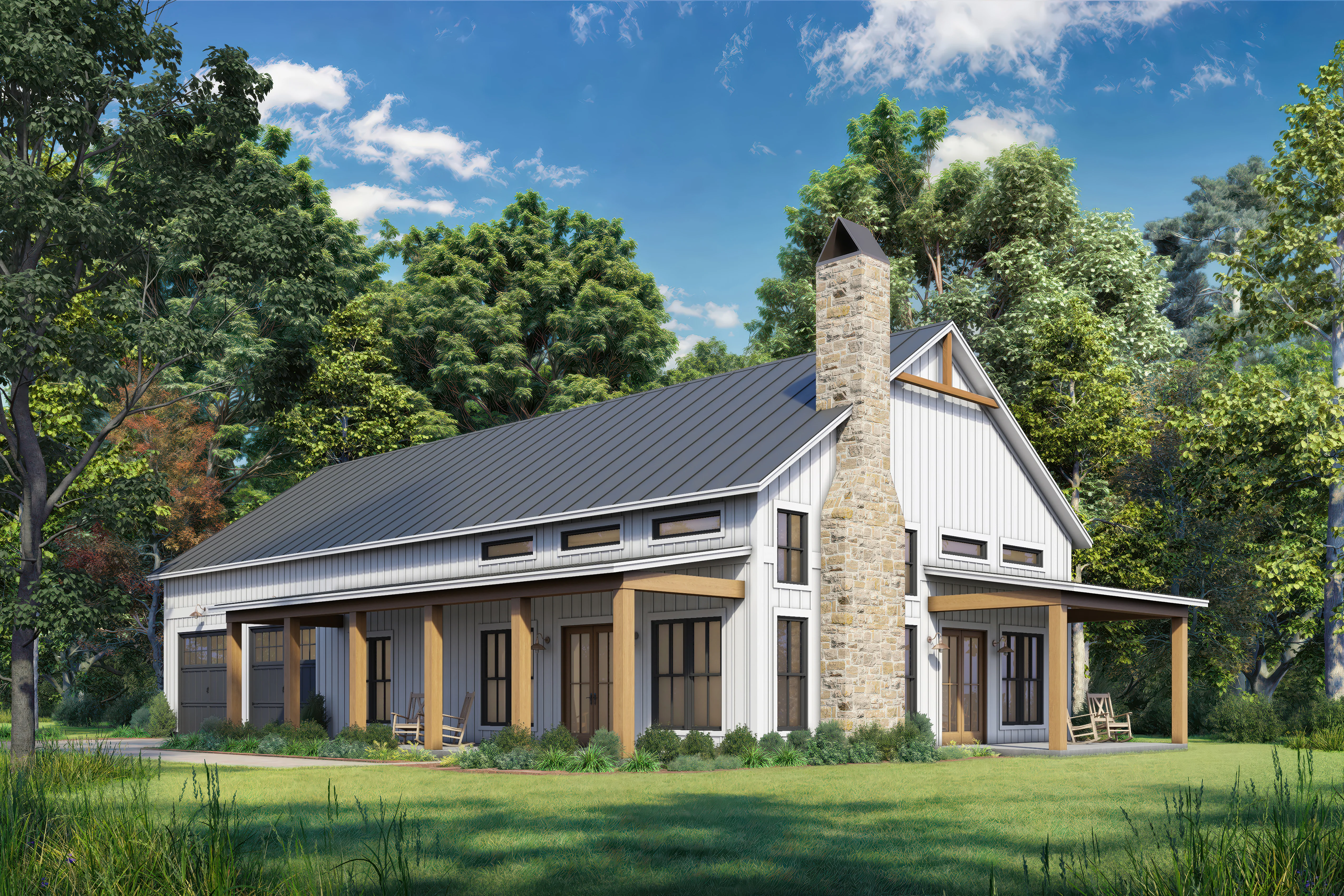 HPZ-22009 Alex Barndominium House Plan - Image 2