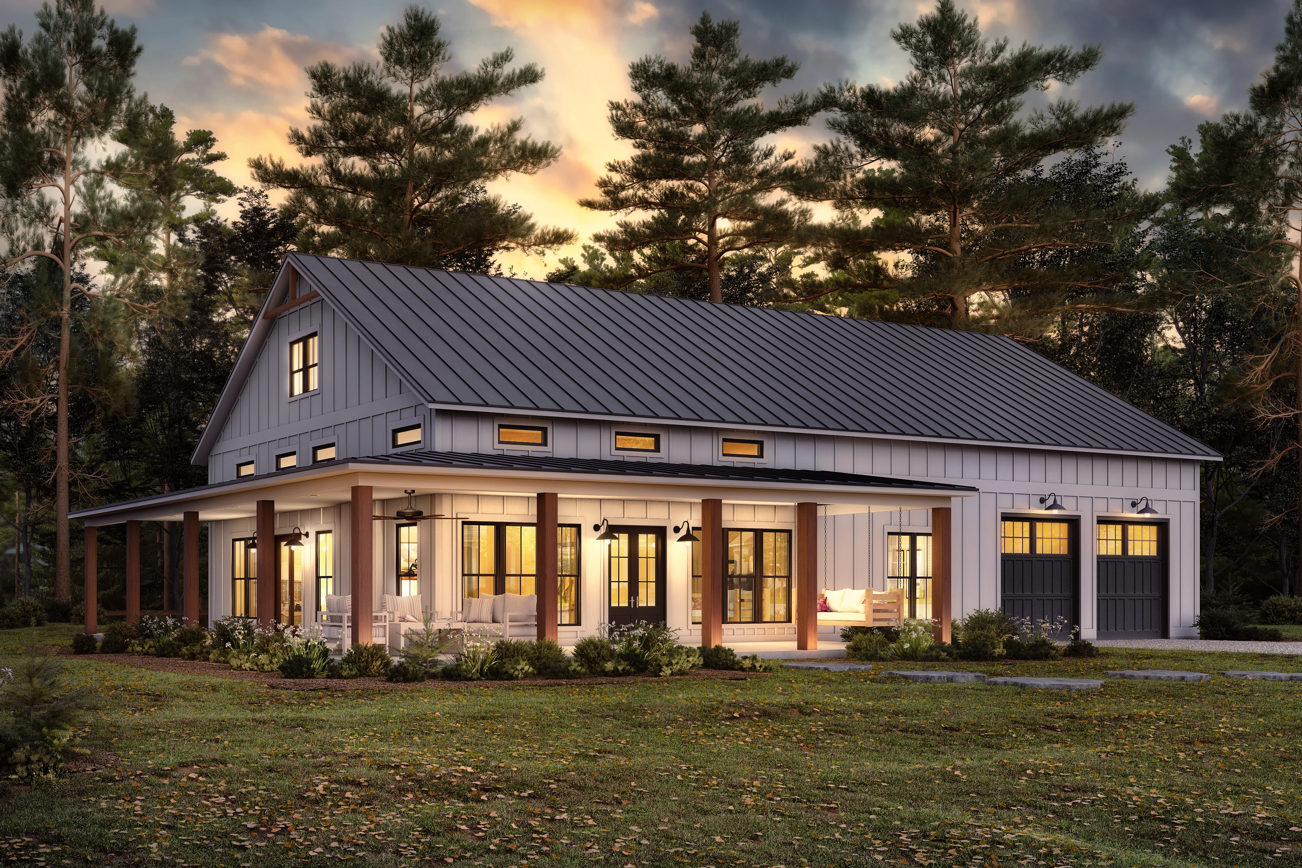 HPZ-22011 Reid Barndominium House Plan - Image 2
